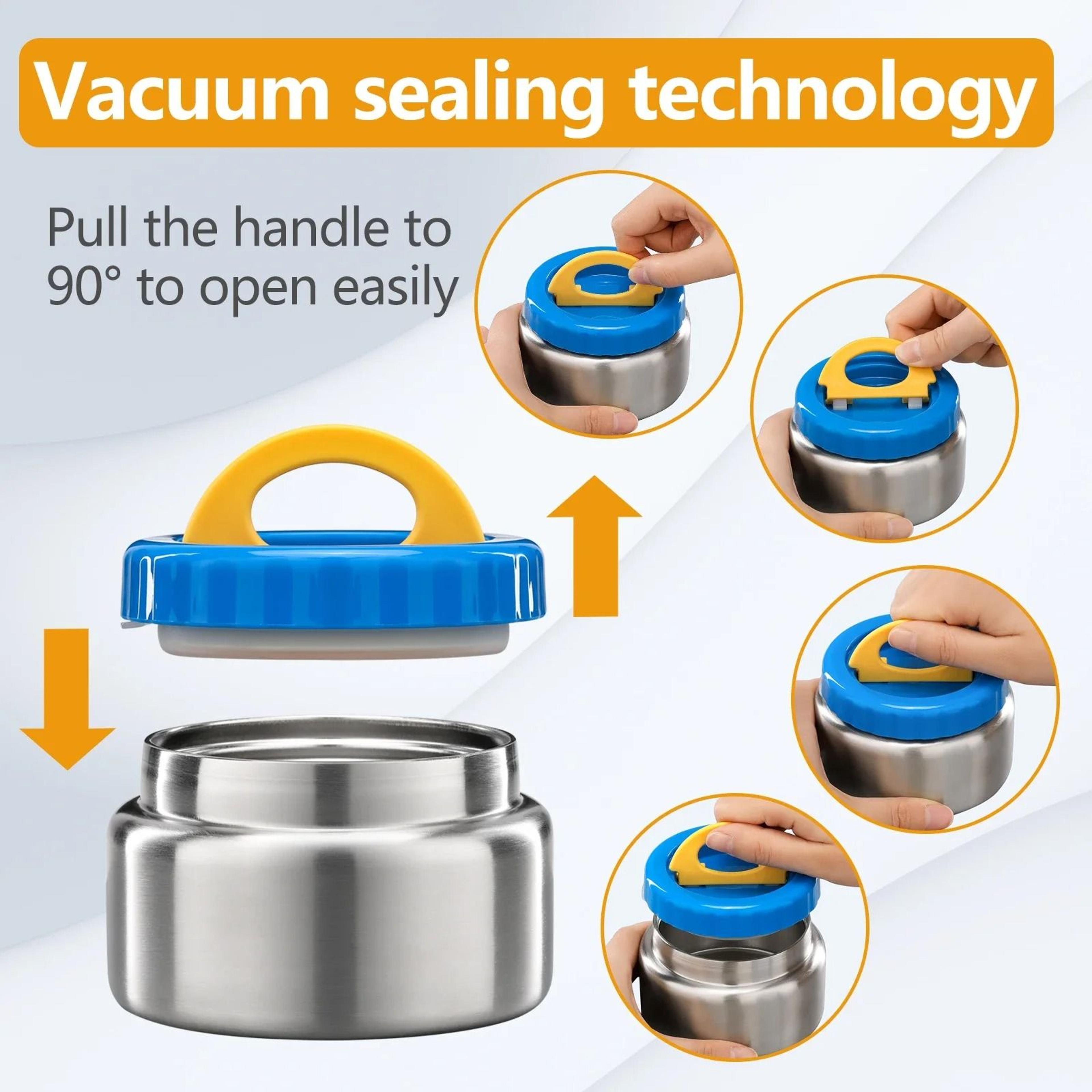 8oz vacuum insulated stainless steel wide mouth food jar and leak-proof soup thermos for kids