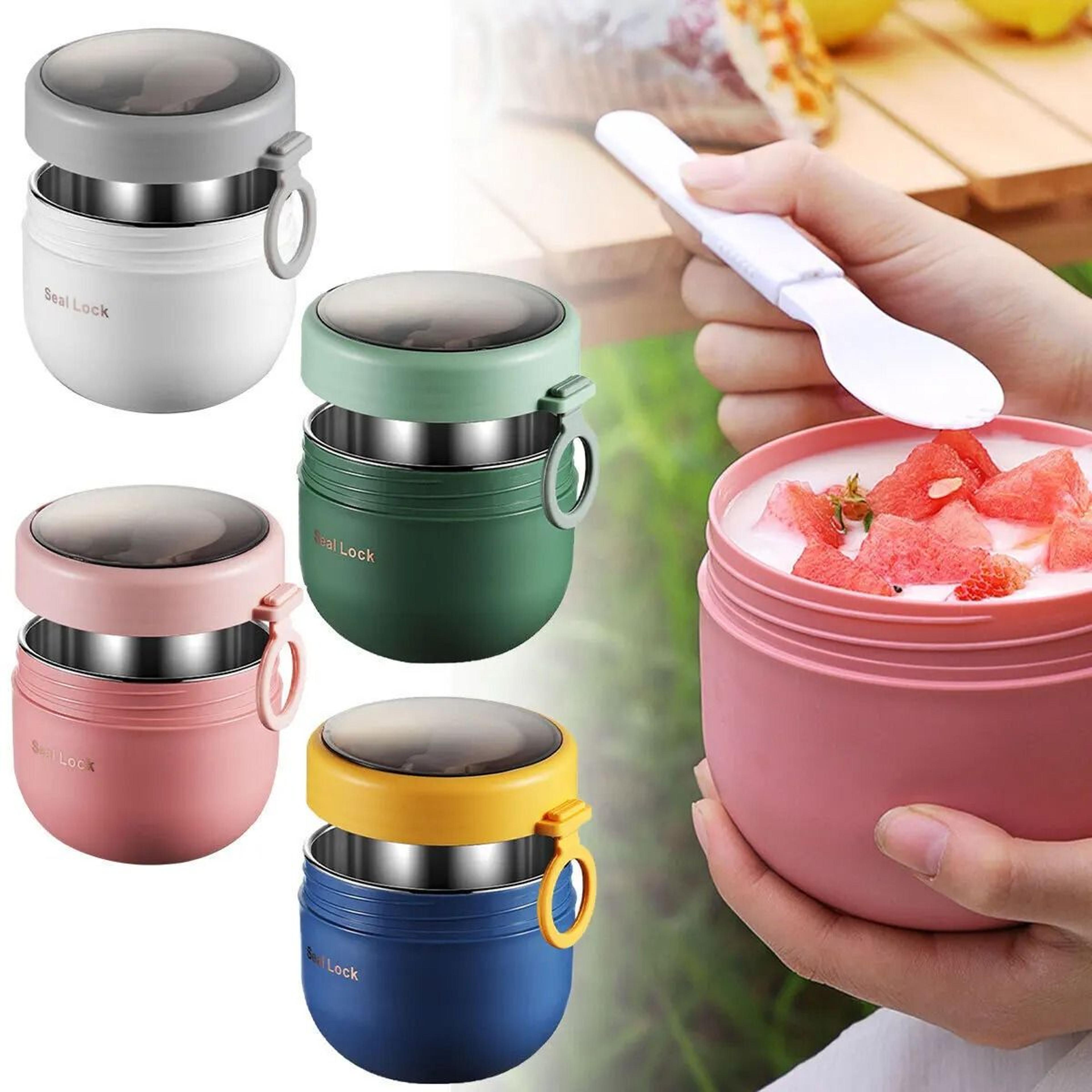 20 oz thermal vacuum insulated food jar – portable stainless steel hot food flask & soup bento box