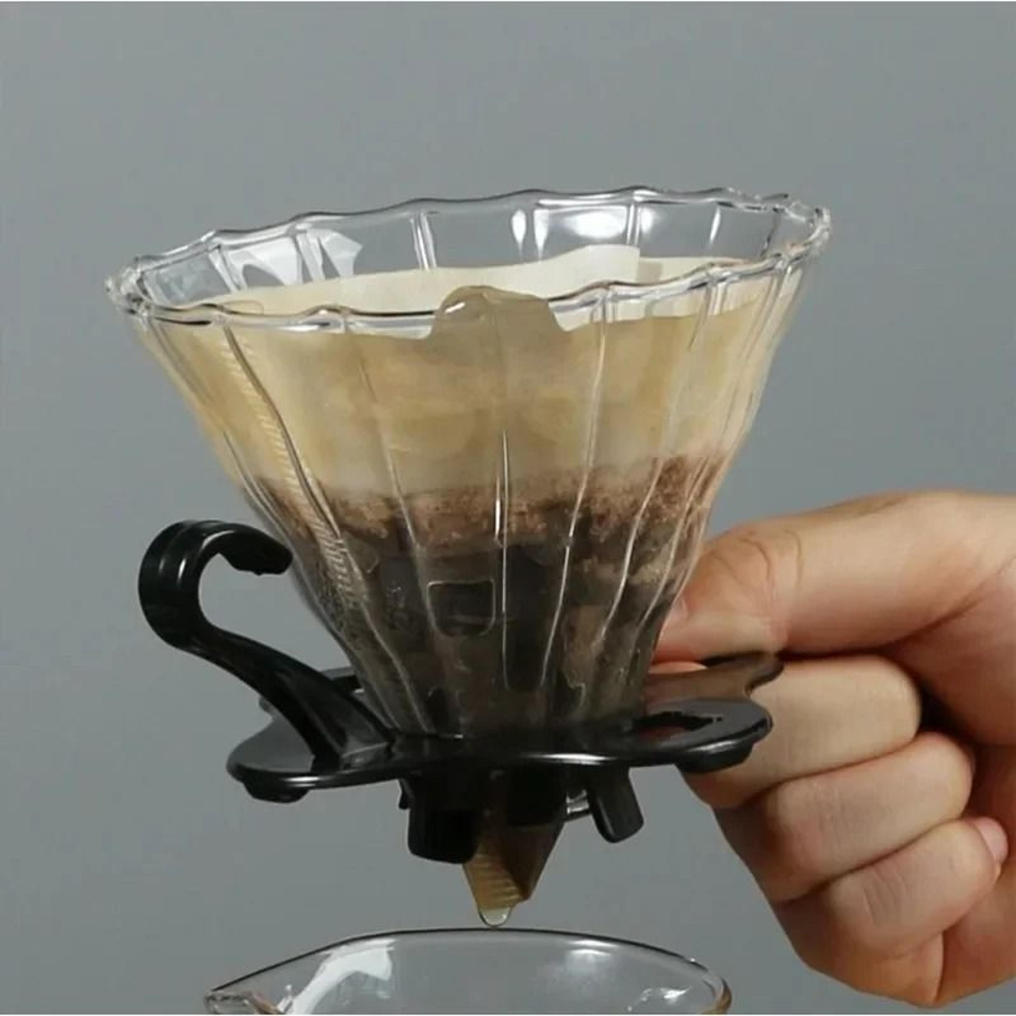 V Shaped Wood Pulp Cone Coffee Filter Paper For Pour Over Drip Brewer 2
