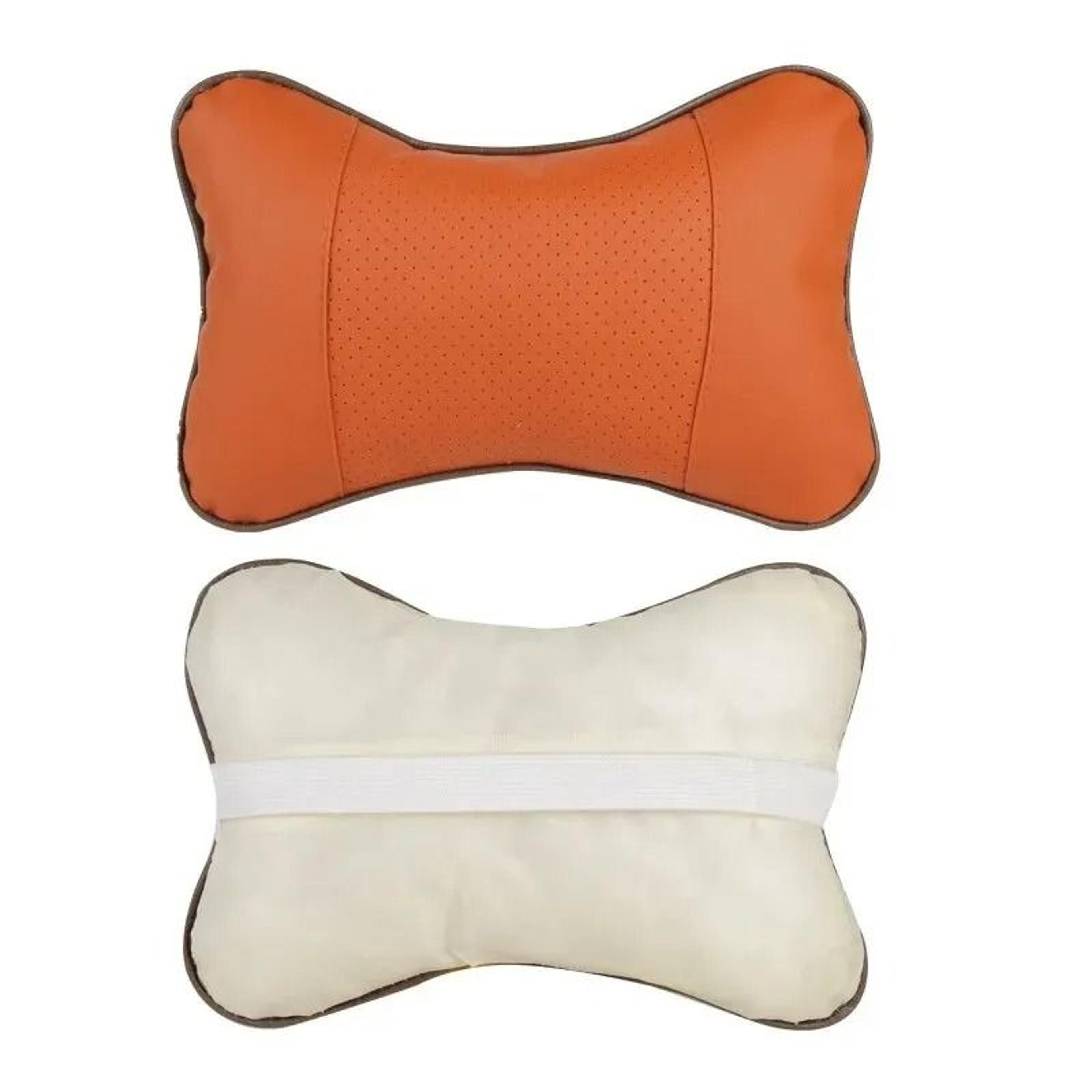 Universal PU Leather Car Neck Pillow Headrest Cushion For Driving Comfort 2
