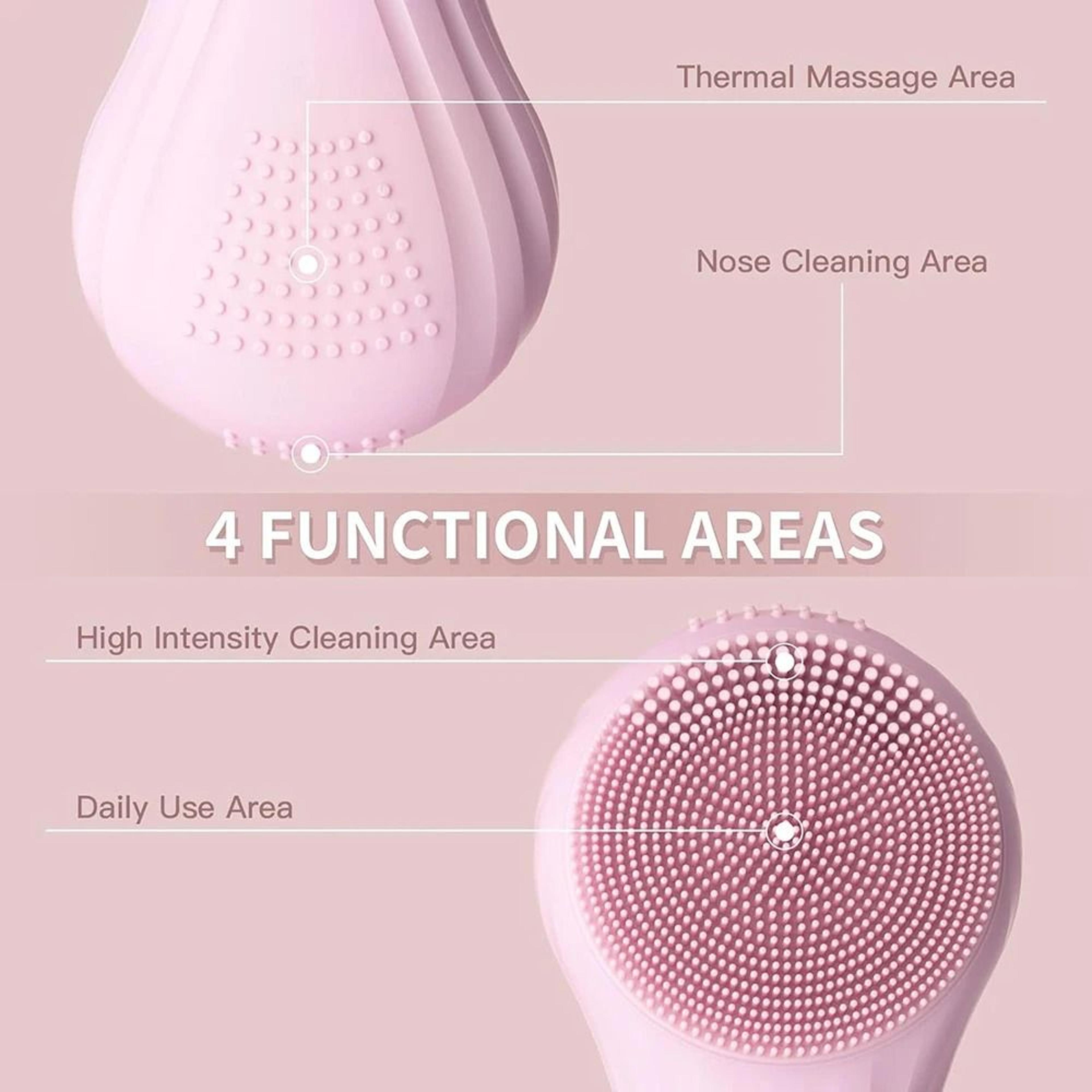 Sonic Waterproof Rechargeable Facial Cleansing Brush And Deep Pore Exfoliator 3