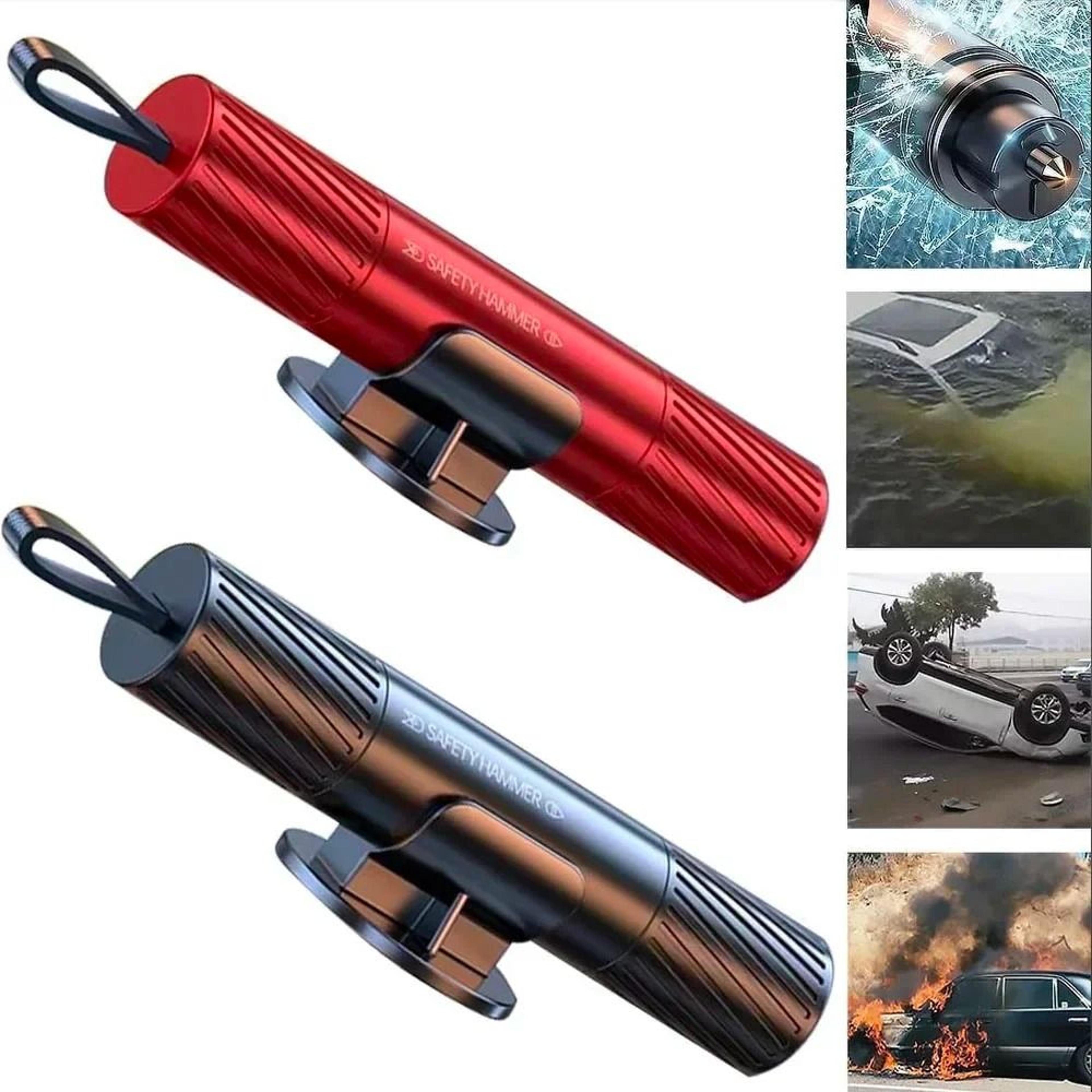 2 in 1 mini car safety hammer window breaker and seatbelt cutter emergency tool