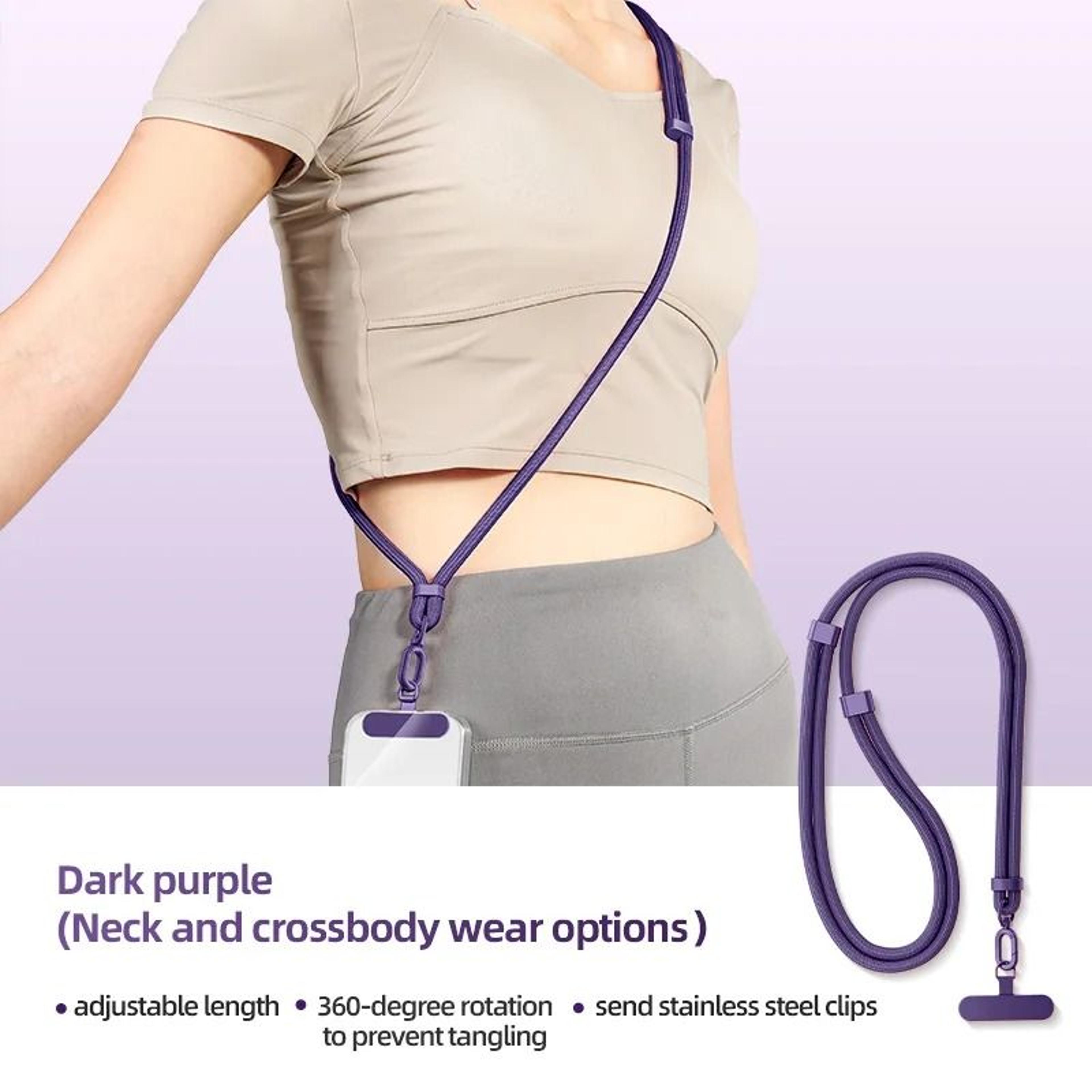 Universal Adjustable Crossbody Phone Lanyard Detachable Neck Strap With Card Clip 8