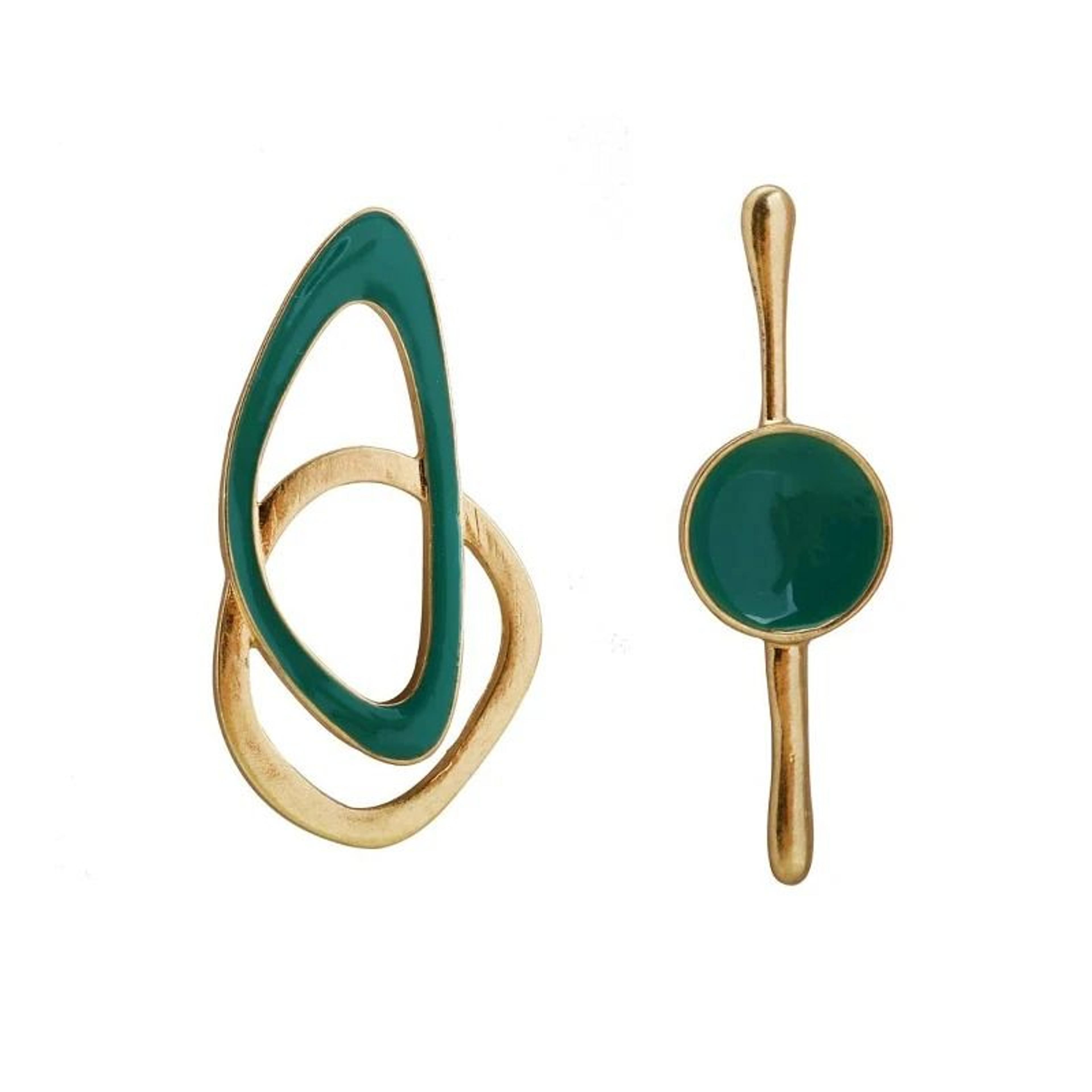 Asymmetric Metal Post Earrings For Women Enamel Fashion Jewelry Trendy Design Gift 5