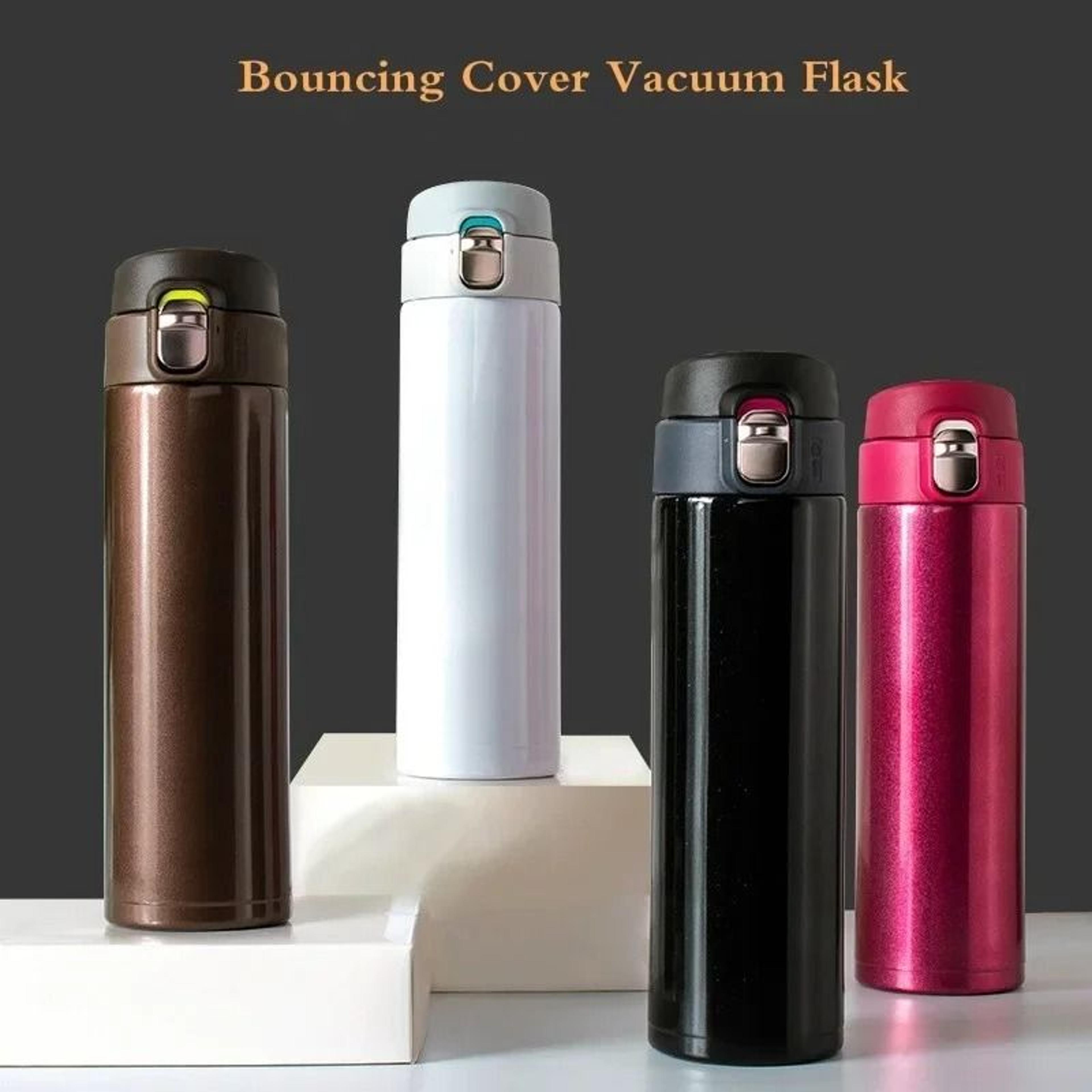 stainless steel bouncing cover vacuum flask thermos cup for coffee, tea, and water