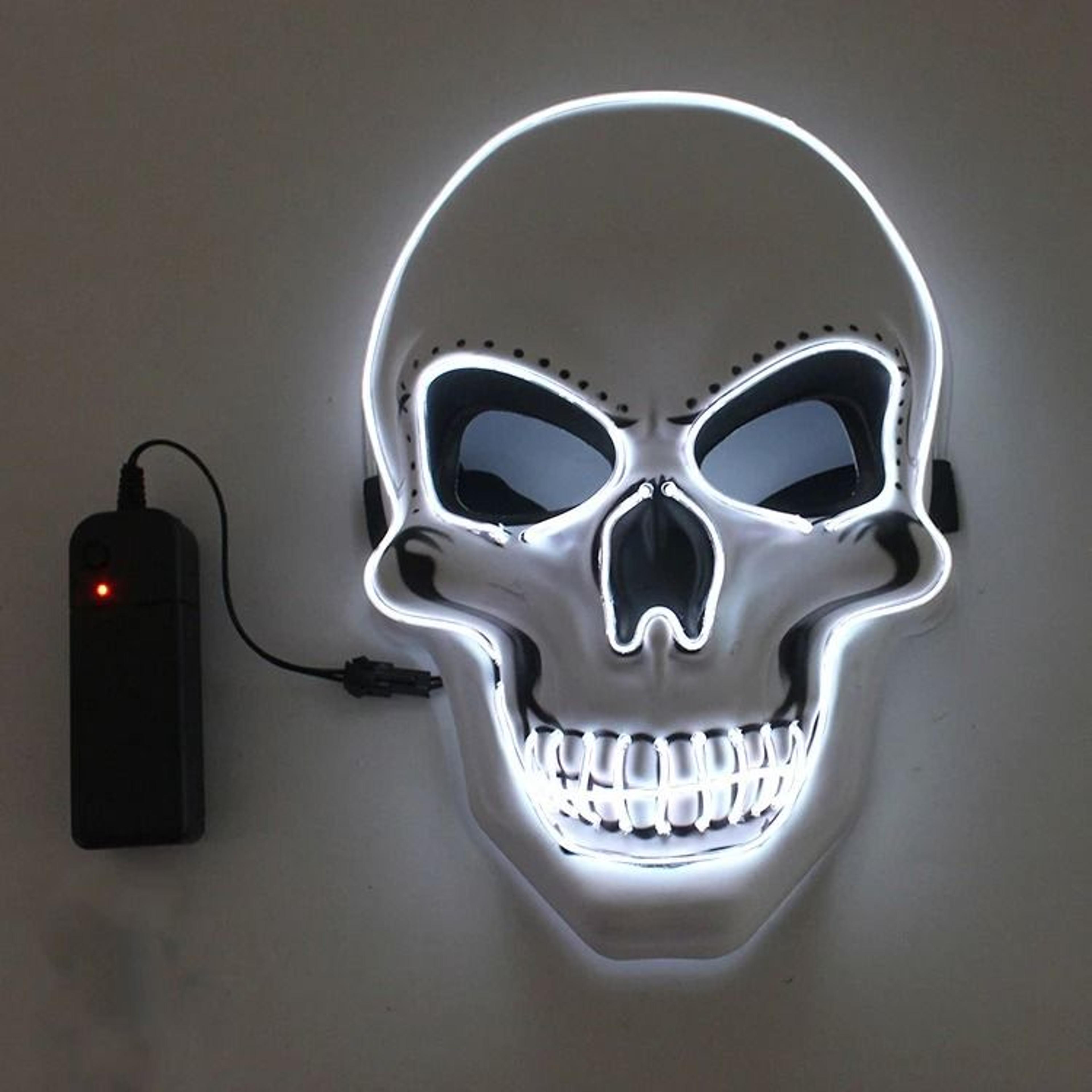 Halloween Horror Skull LED Cold Light Luminous Cosplay Mask 9