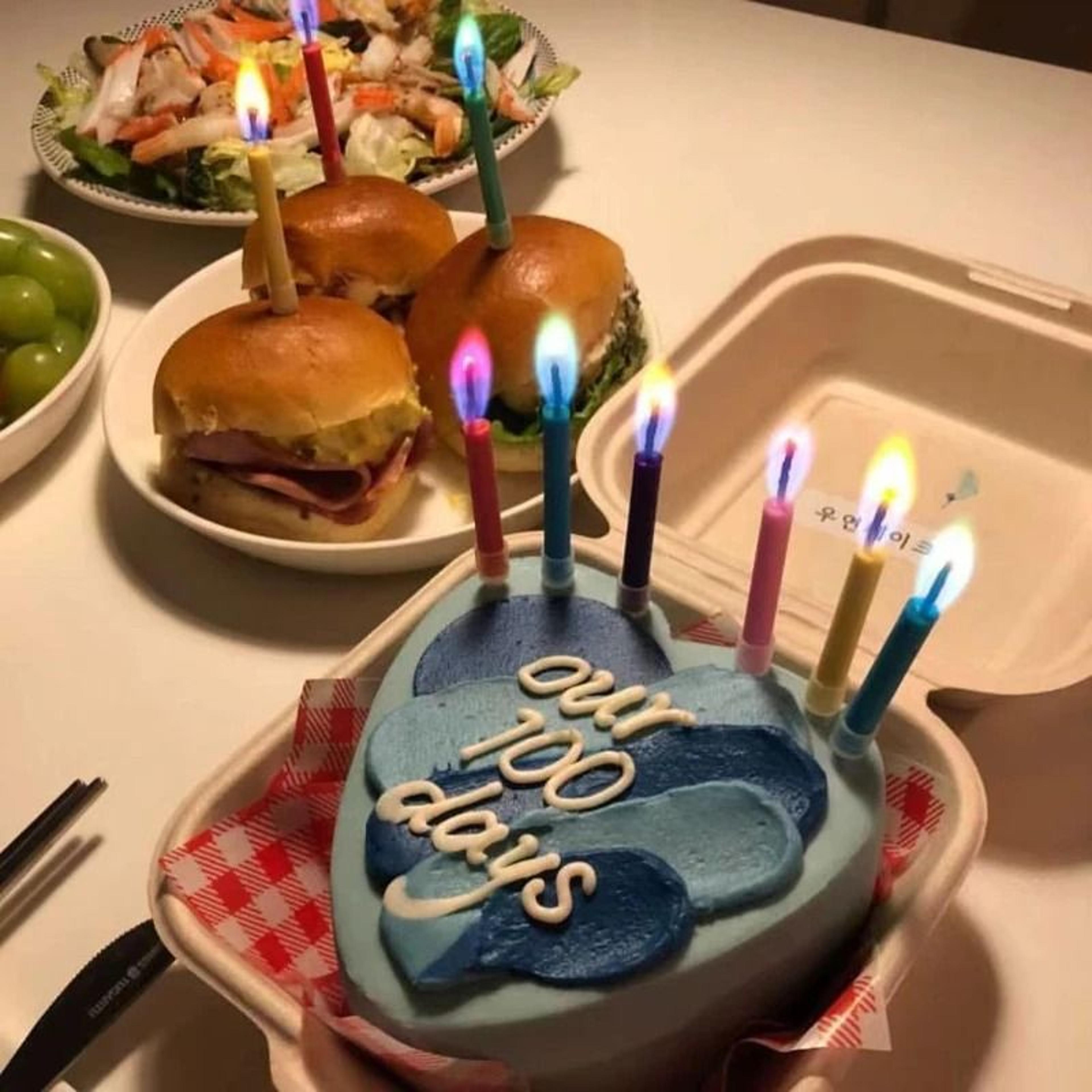 Creative Colorful Flame Birthday Candles Instagram Party Atmosphere Props 5