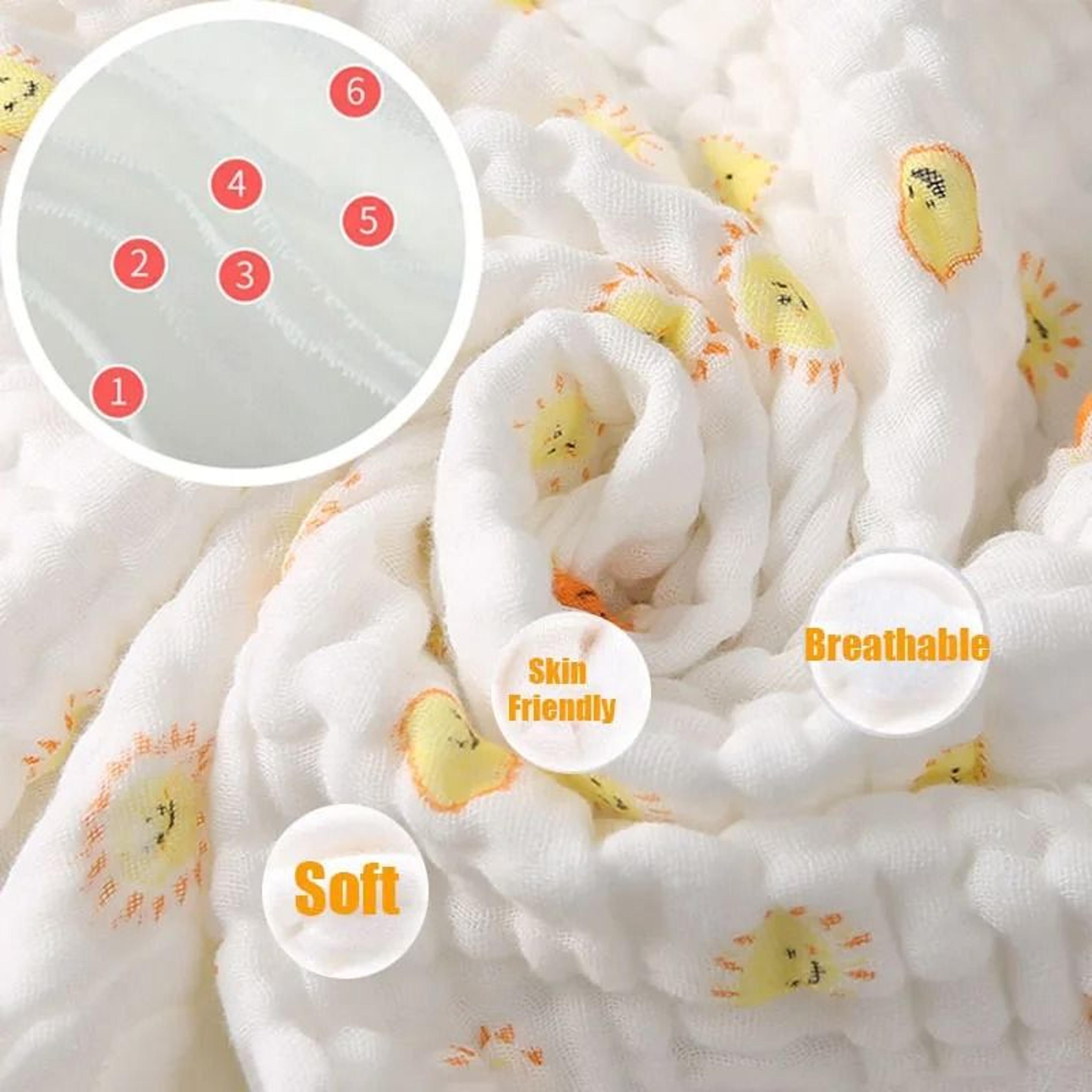 6Layer Cotton Gauze Baby Bath Towel And Newborn Swaddle Blanket 5