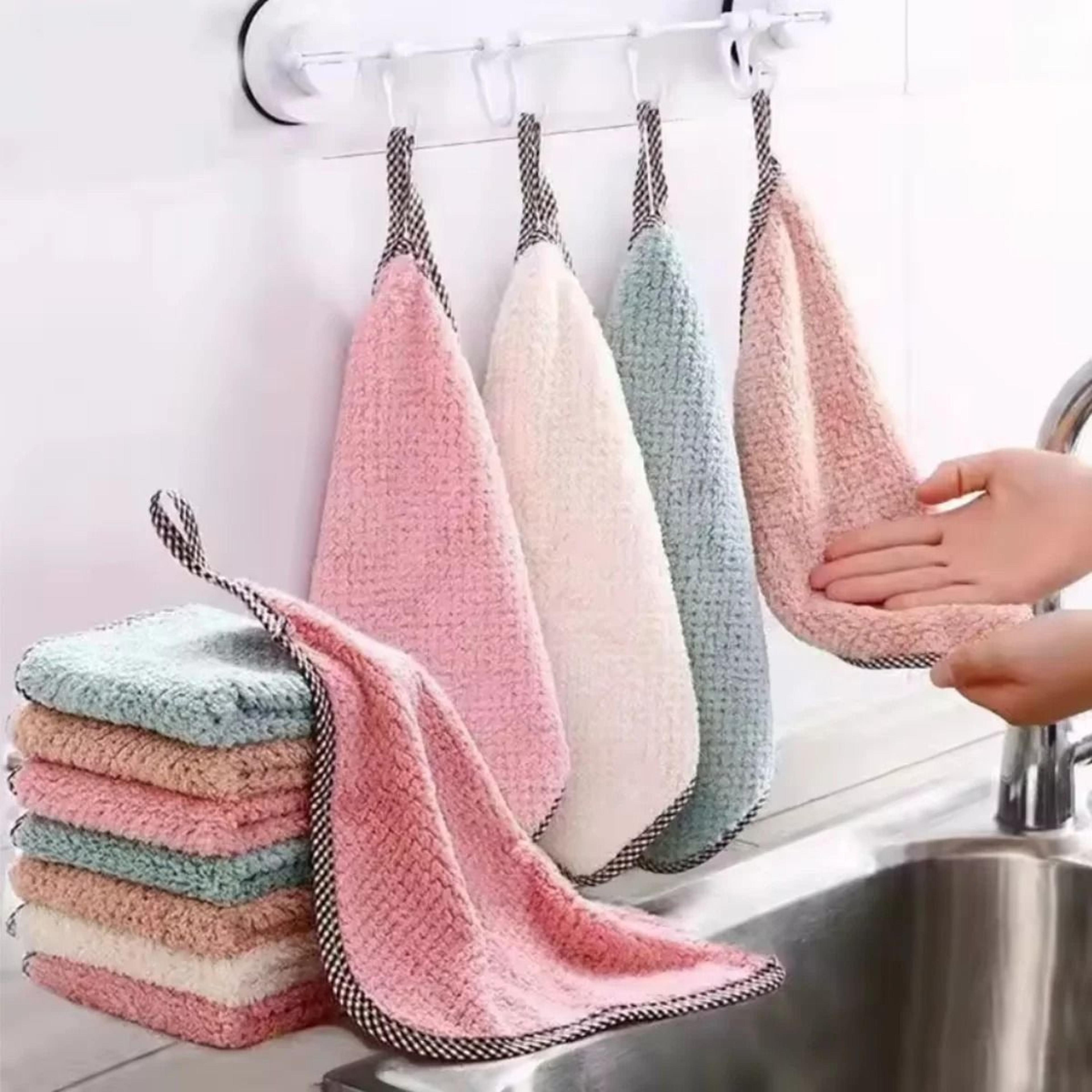 thickened kitchen daily dish towel non-stick oil absorbent scouring cloth