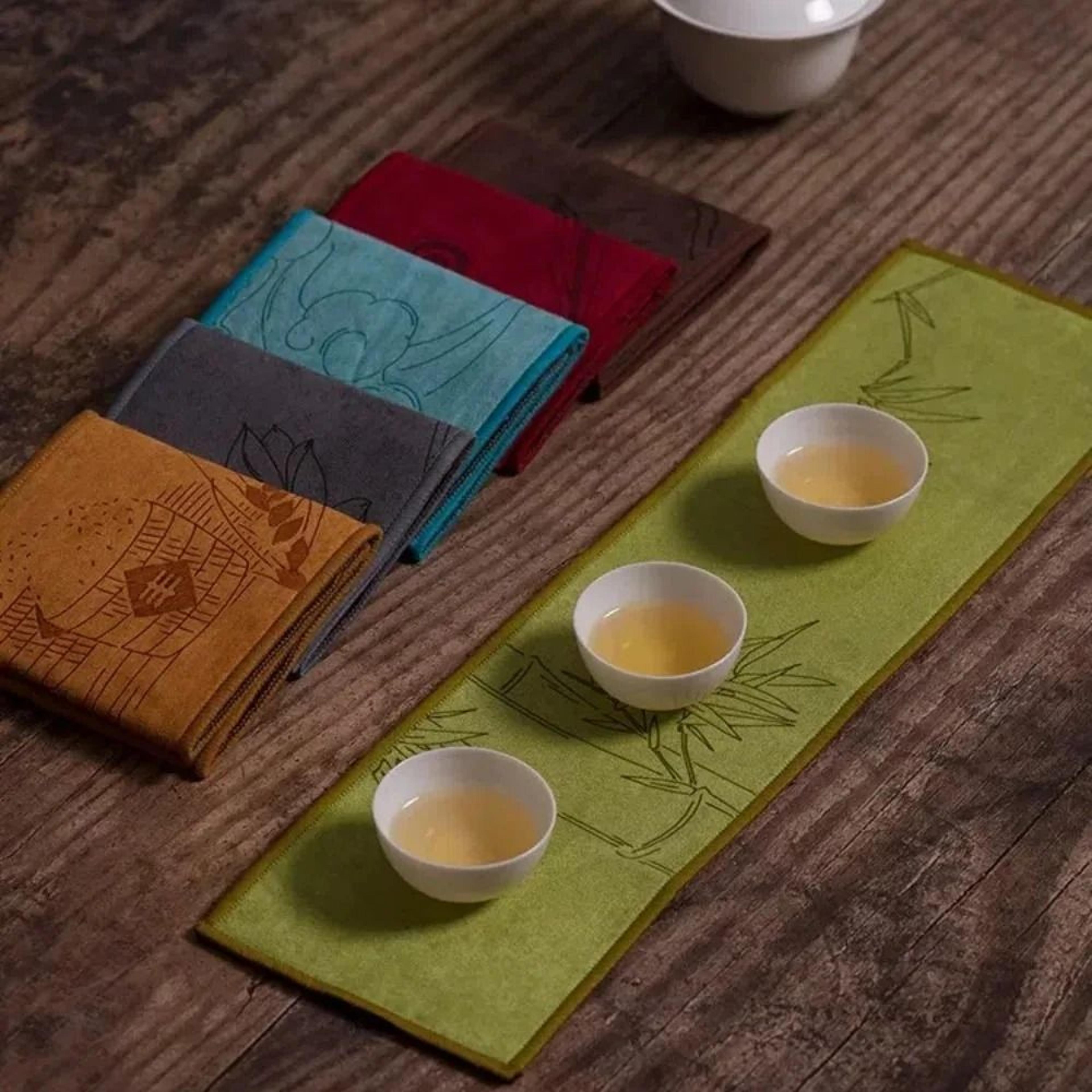 thickened painted cotton tea towel absorbent tea ceremony napkin