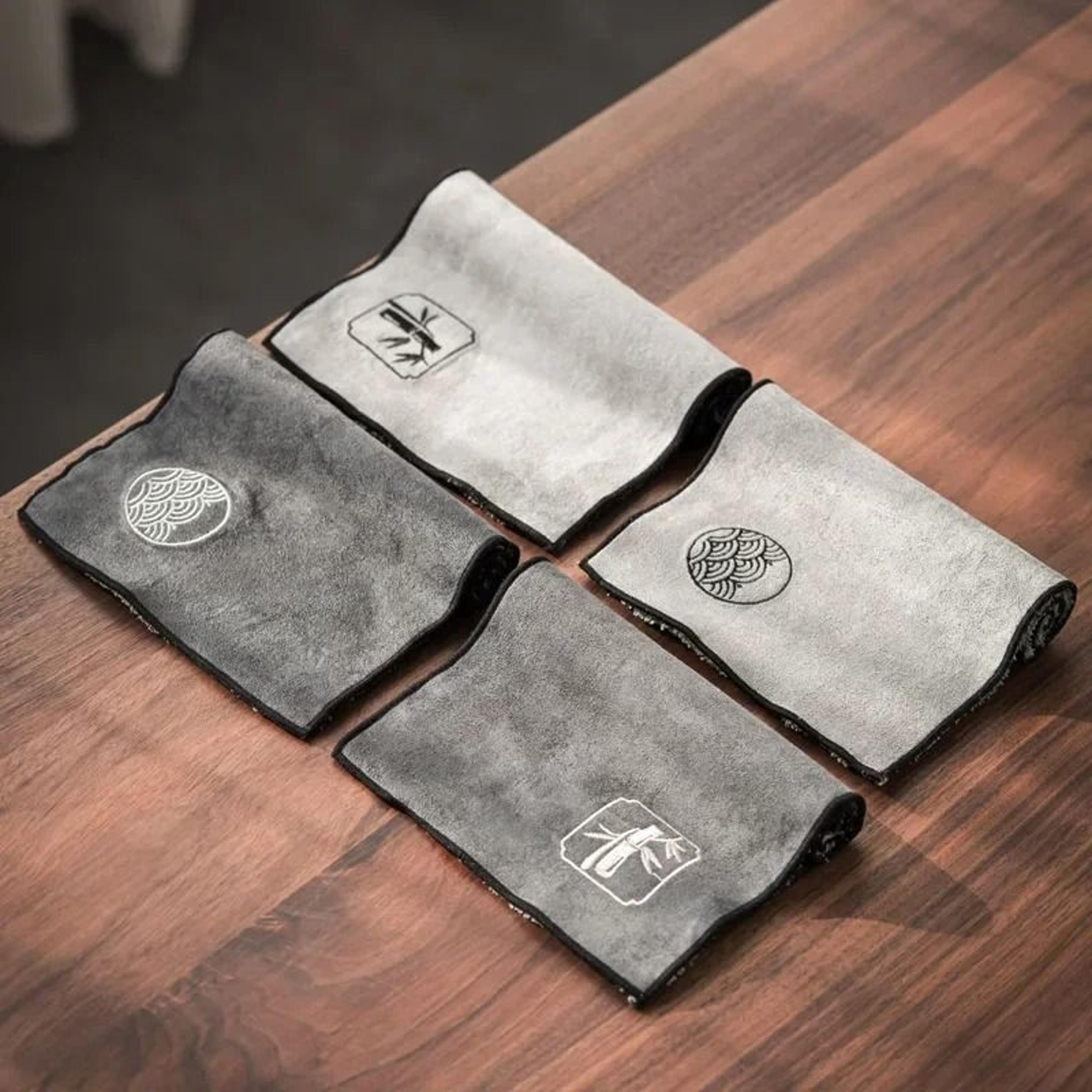 japanese style absorbent zen tea towel kung fu teaware cleaning cloth