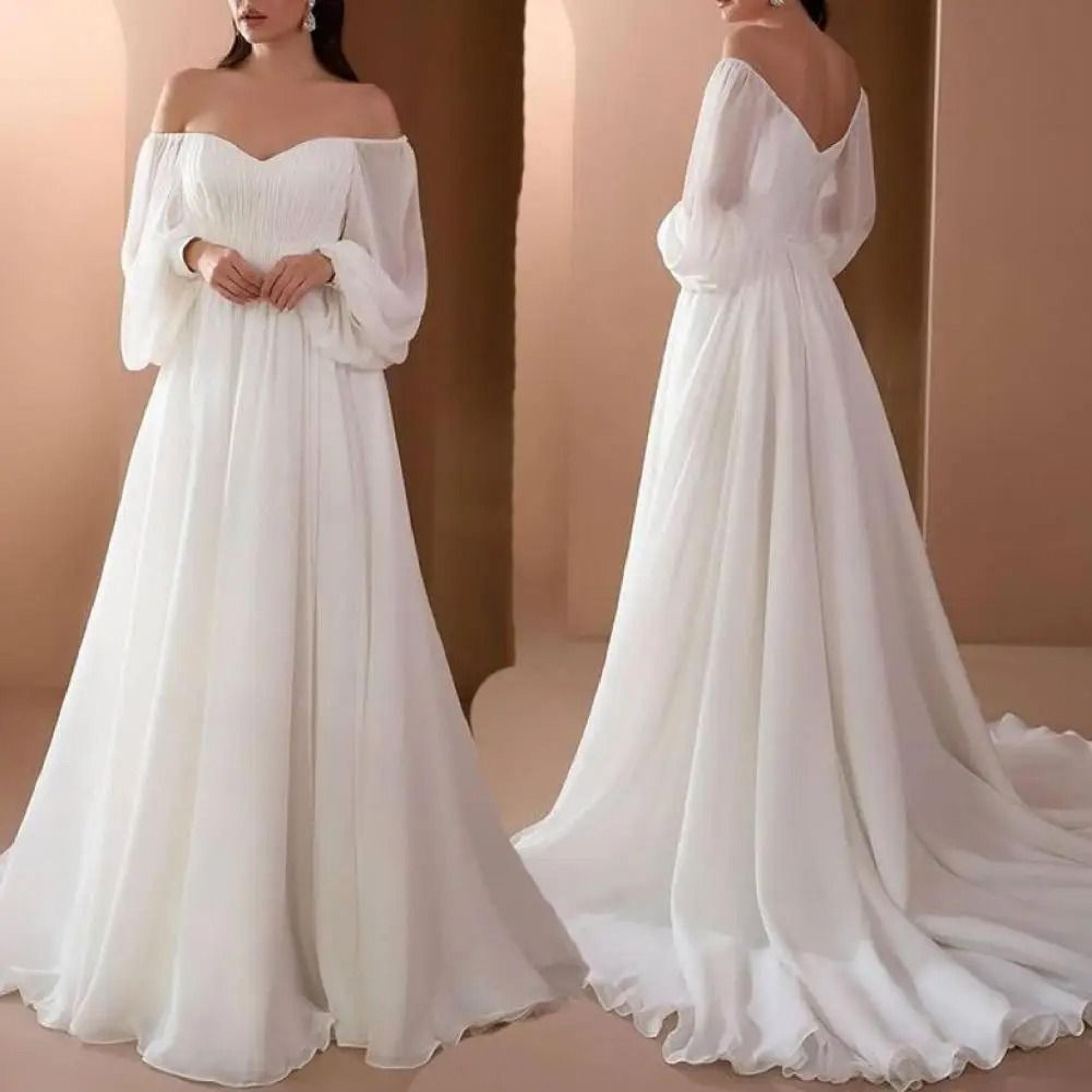 women's off-shoulder lace evening maxi gown lantern sleeve high waist dress