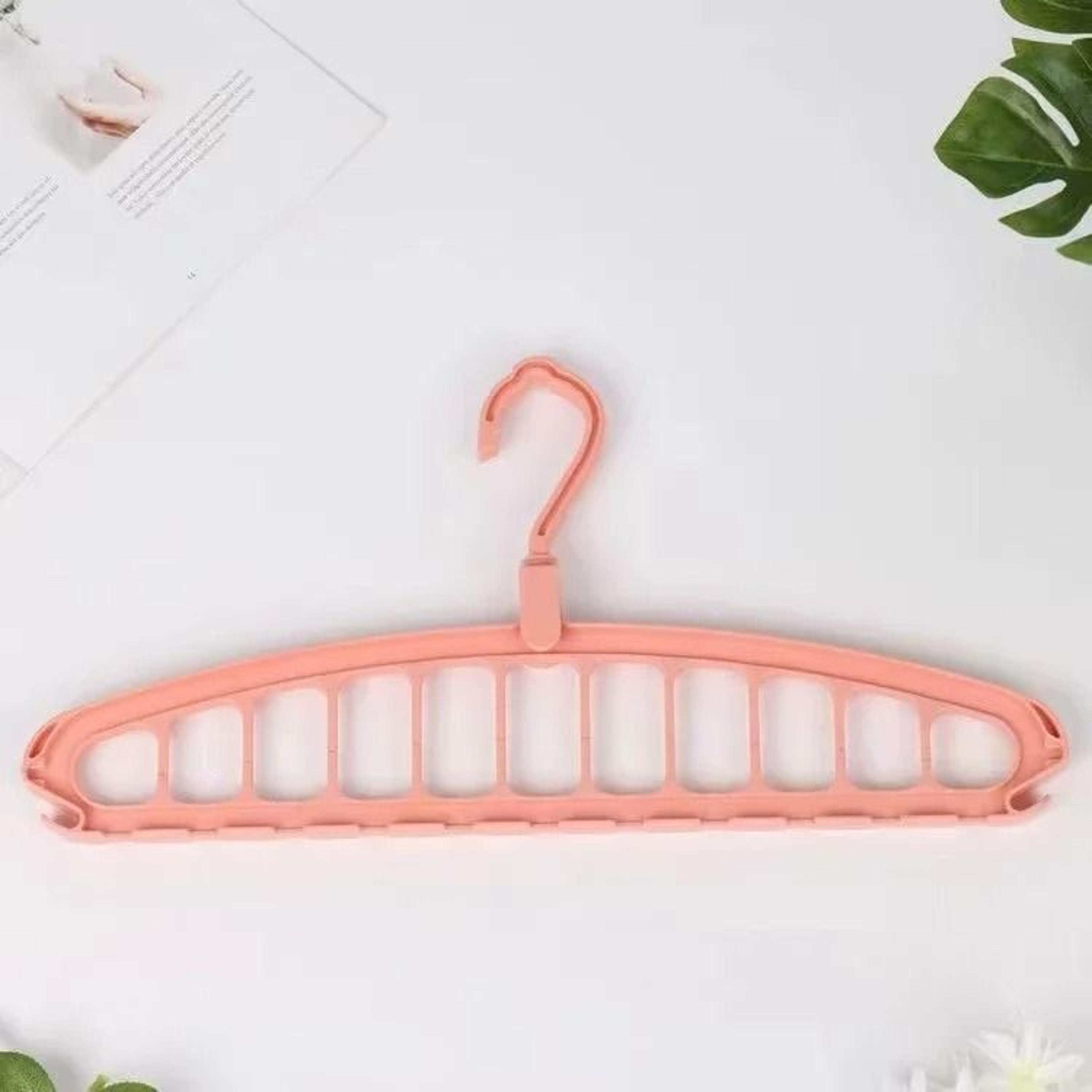 Folding Multi Hole Space Saving Clothes Hanger Non Slip Wardrobe Organizer 8