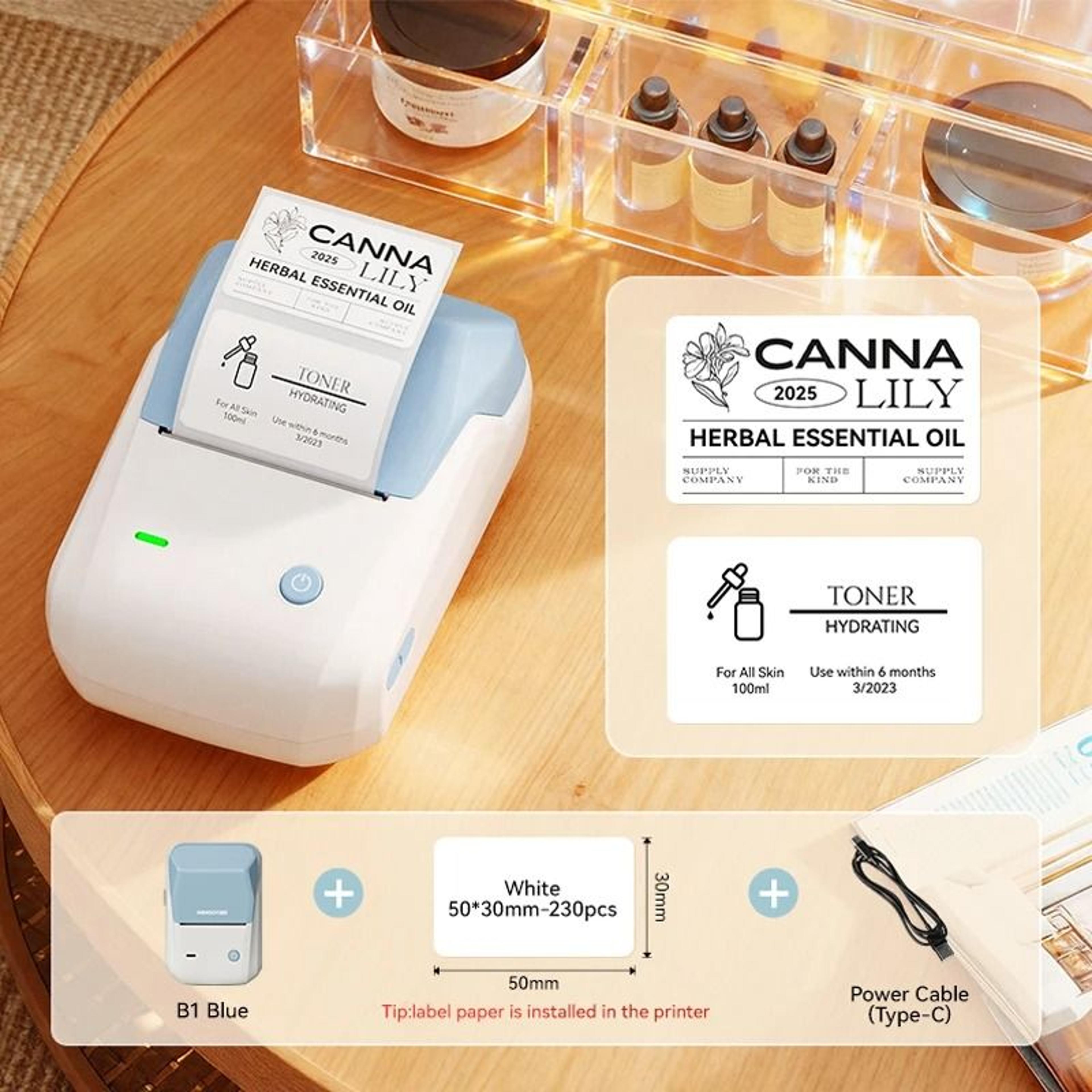 Wireless Portable Thermal Label Printer Bluetooth Barcode And Price Sticker Maker 7