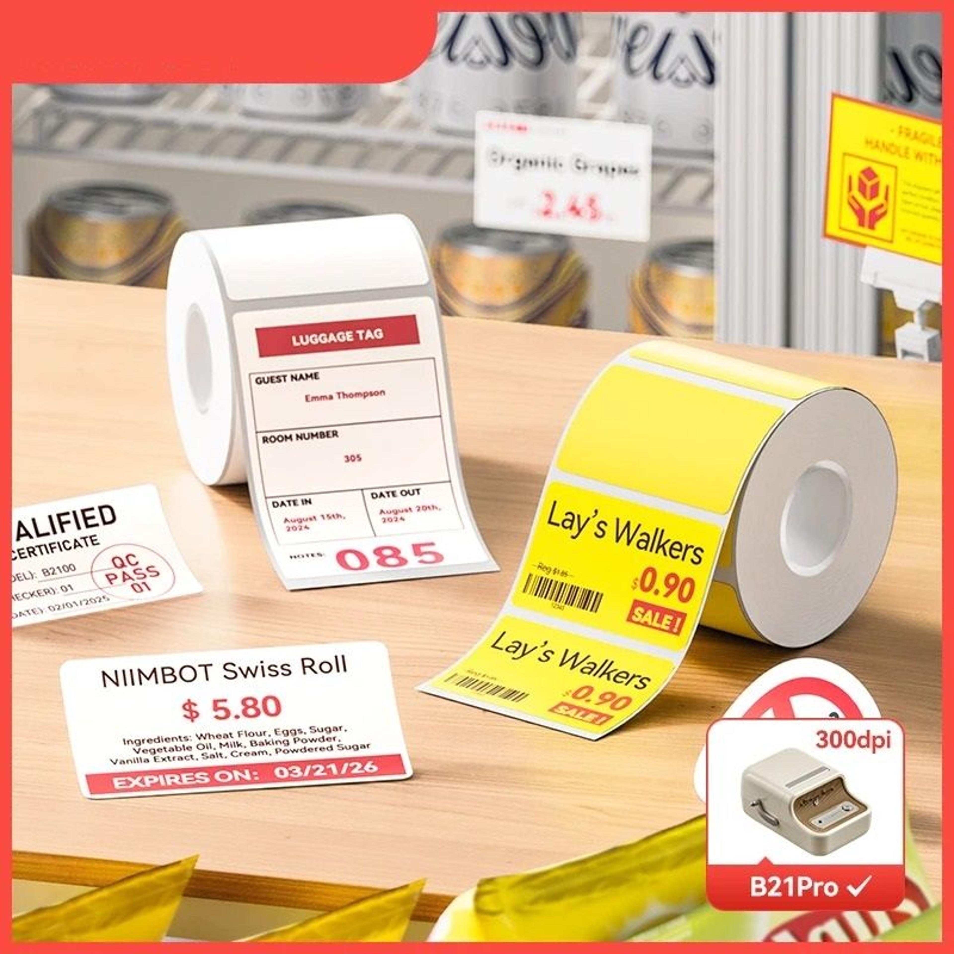 300 DPI High Definition Thermal Printing Label Sticker Paper 0