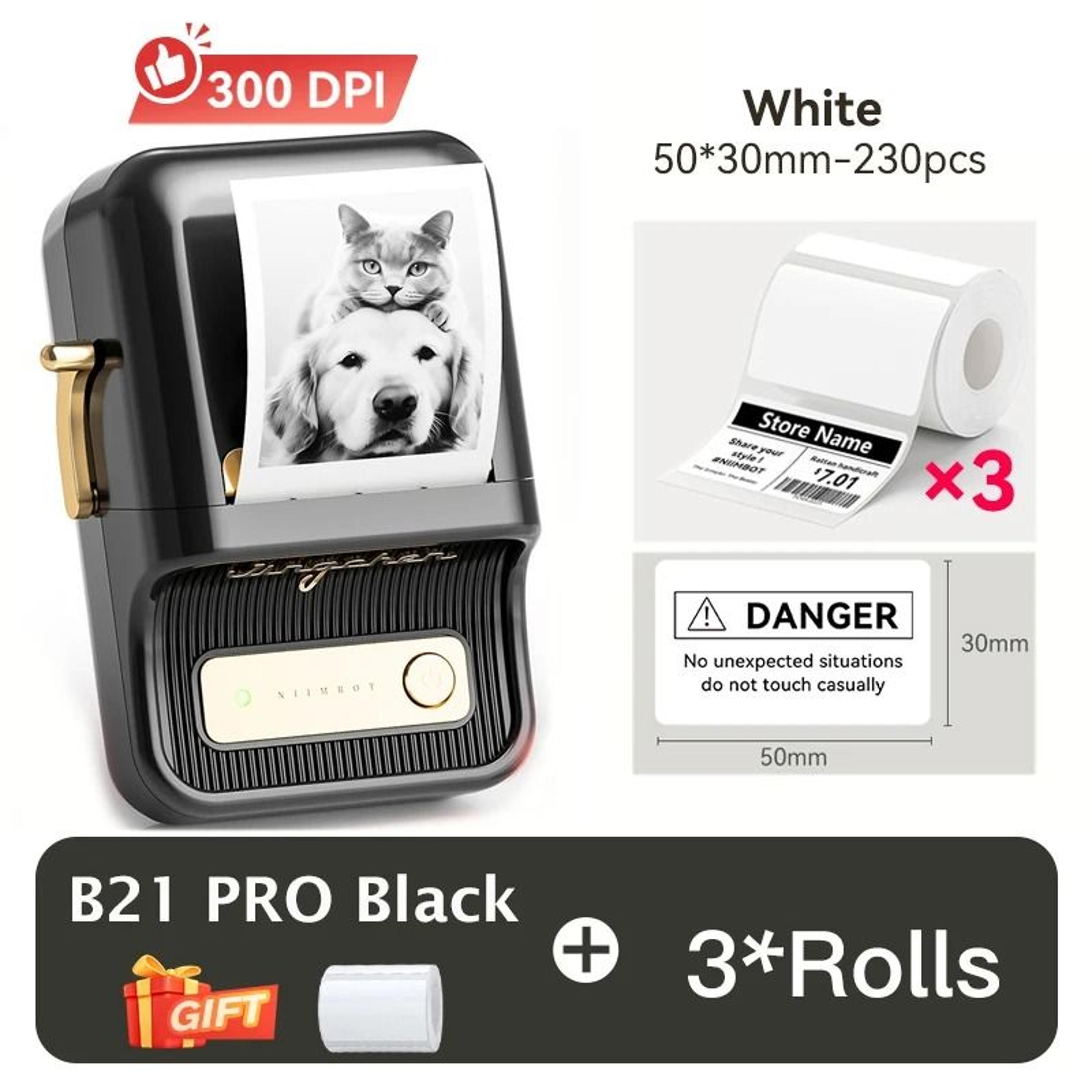 Bluetooth Adhesive Label Printer Mini Thermal Barcode Label Maker 10