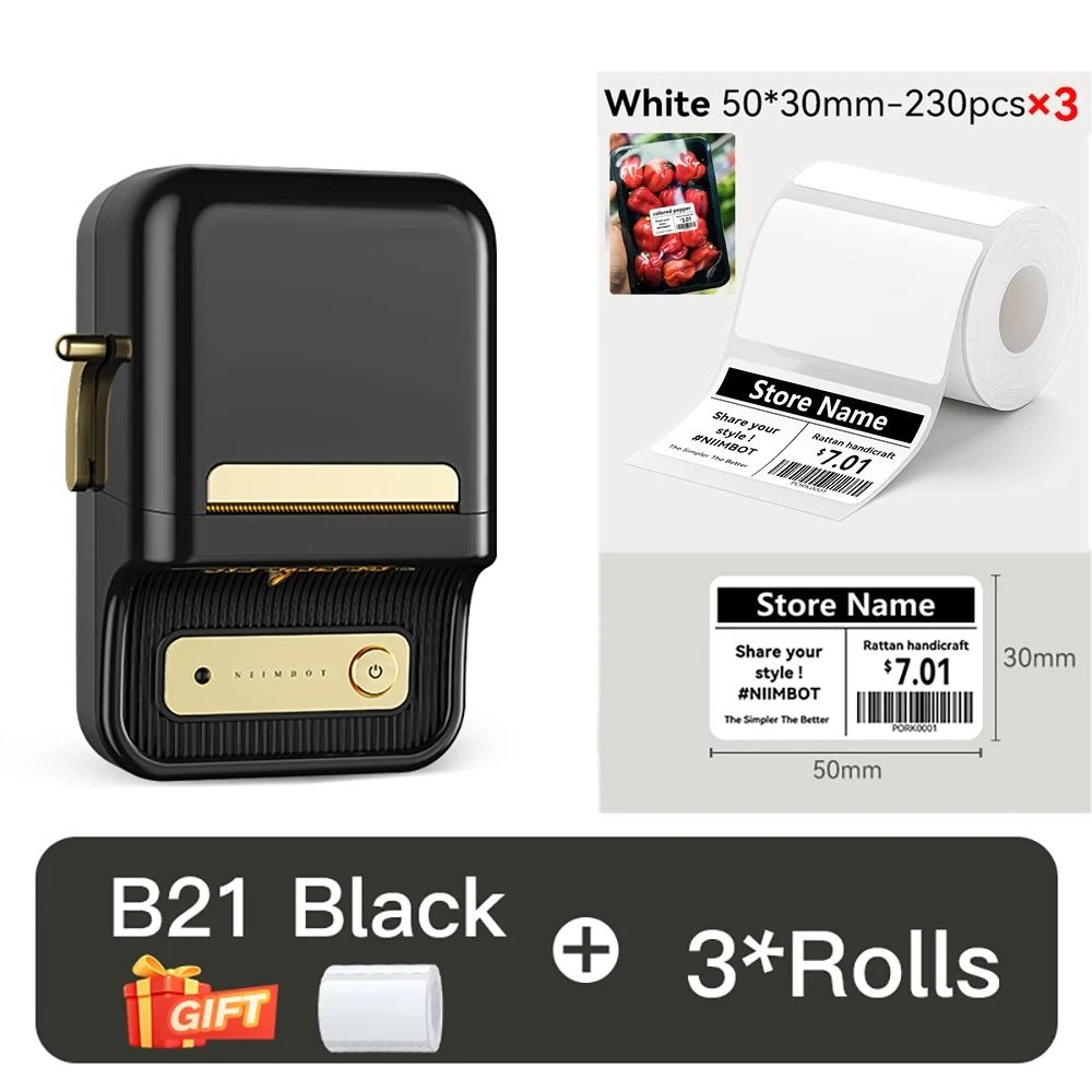 Bluetooth Adhesive Label Printer Mini Thermal Barcode Label Maker 9