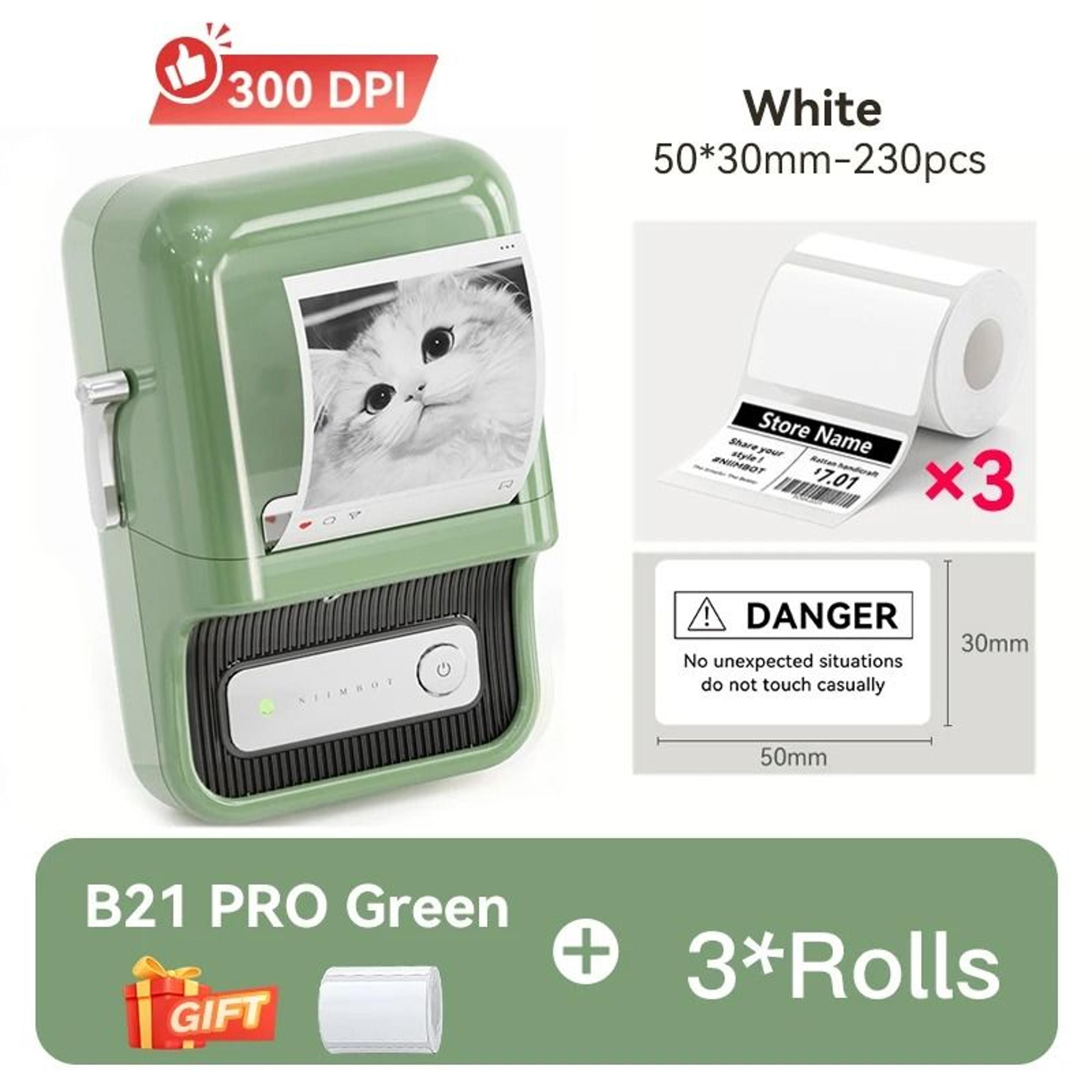 Bluetooth Adhesive Label Printer Mini Thermal Barcode Label Maker 21