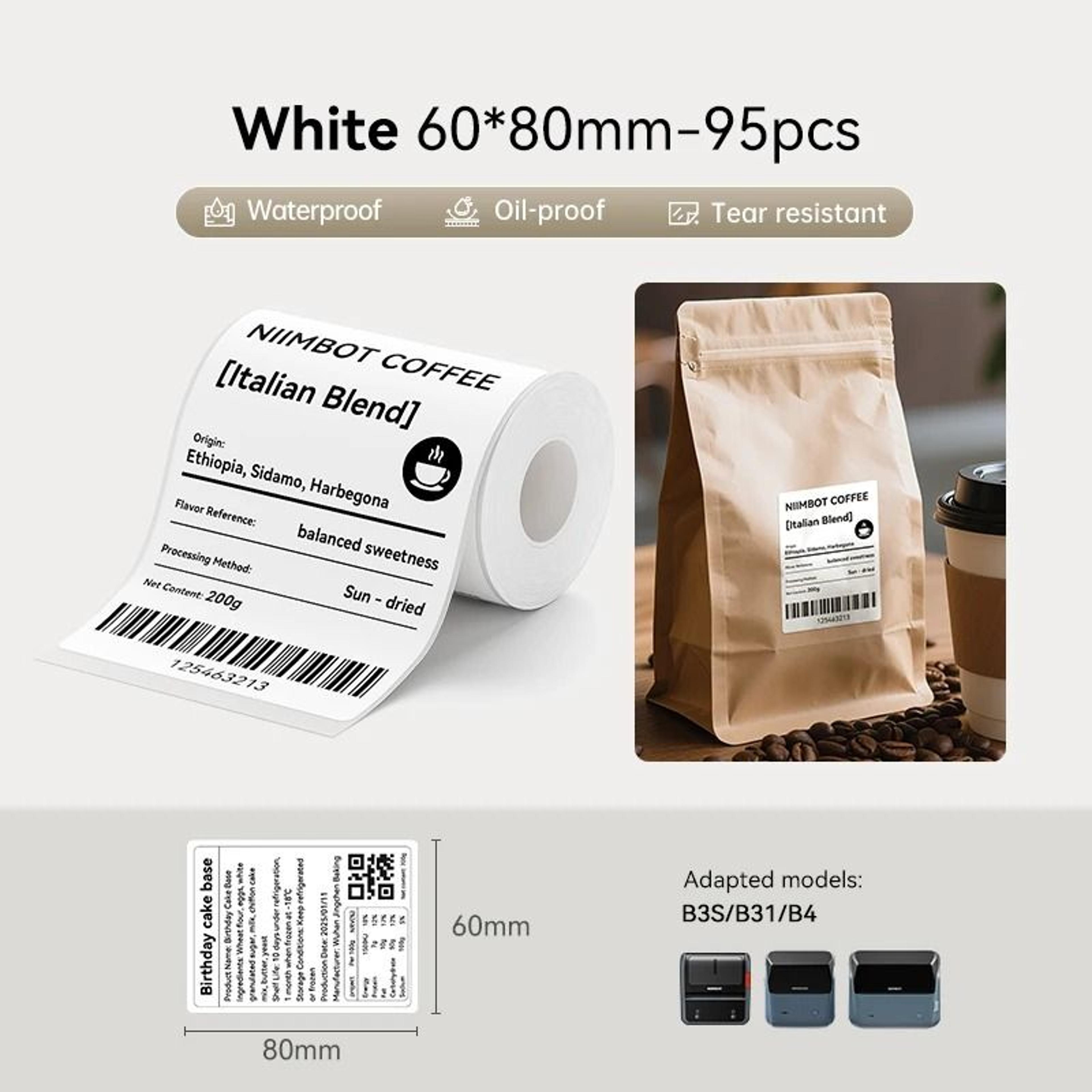 Large Size Barcode Price Tag SelfAdhesive Thermal Label Stickers 13