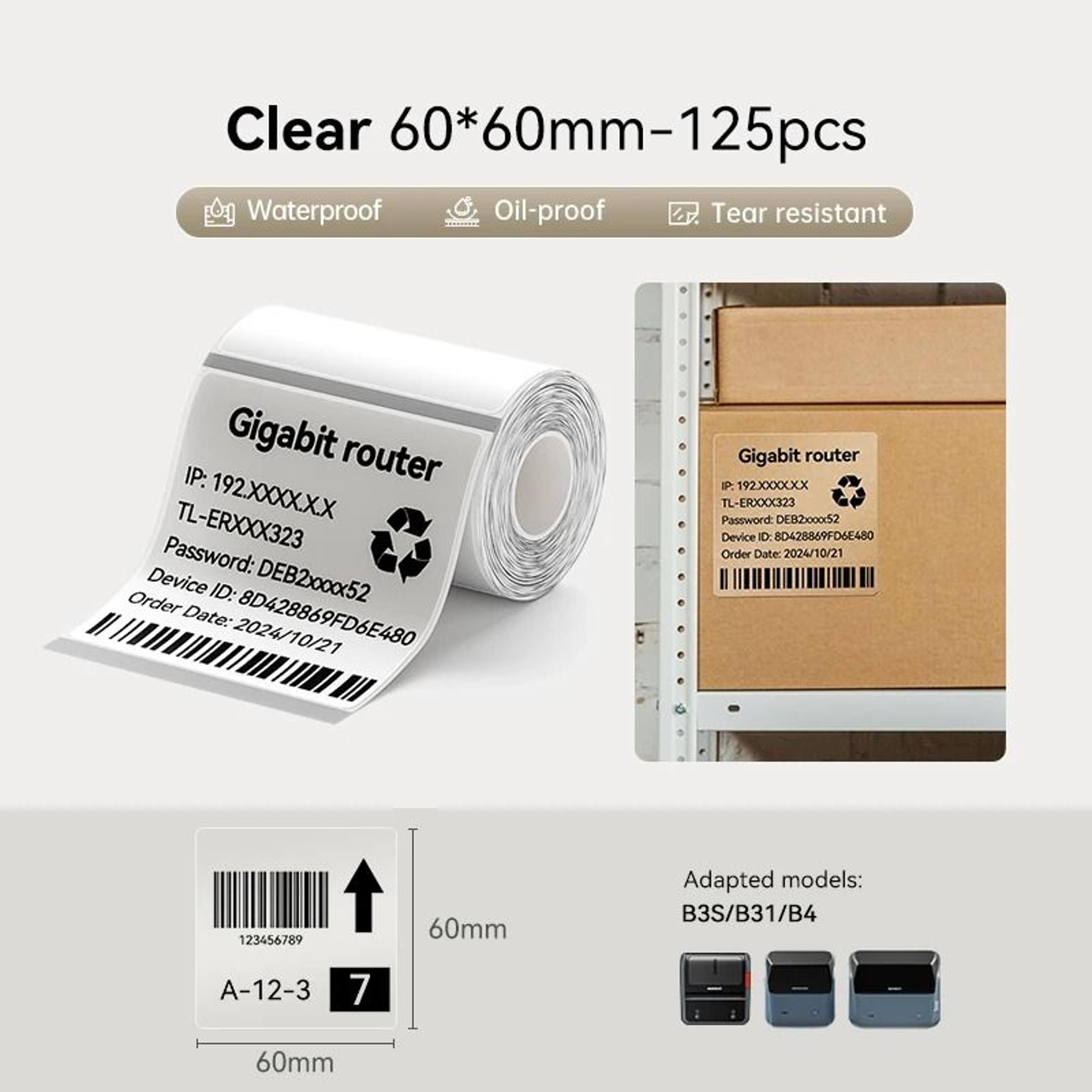 Large Size Barcode Price Tag SelfAdhesive Thermal Label Stickers 14