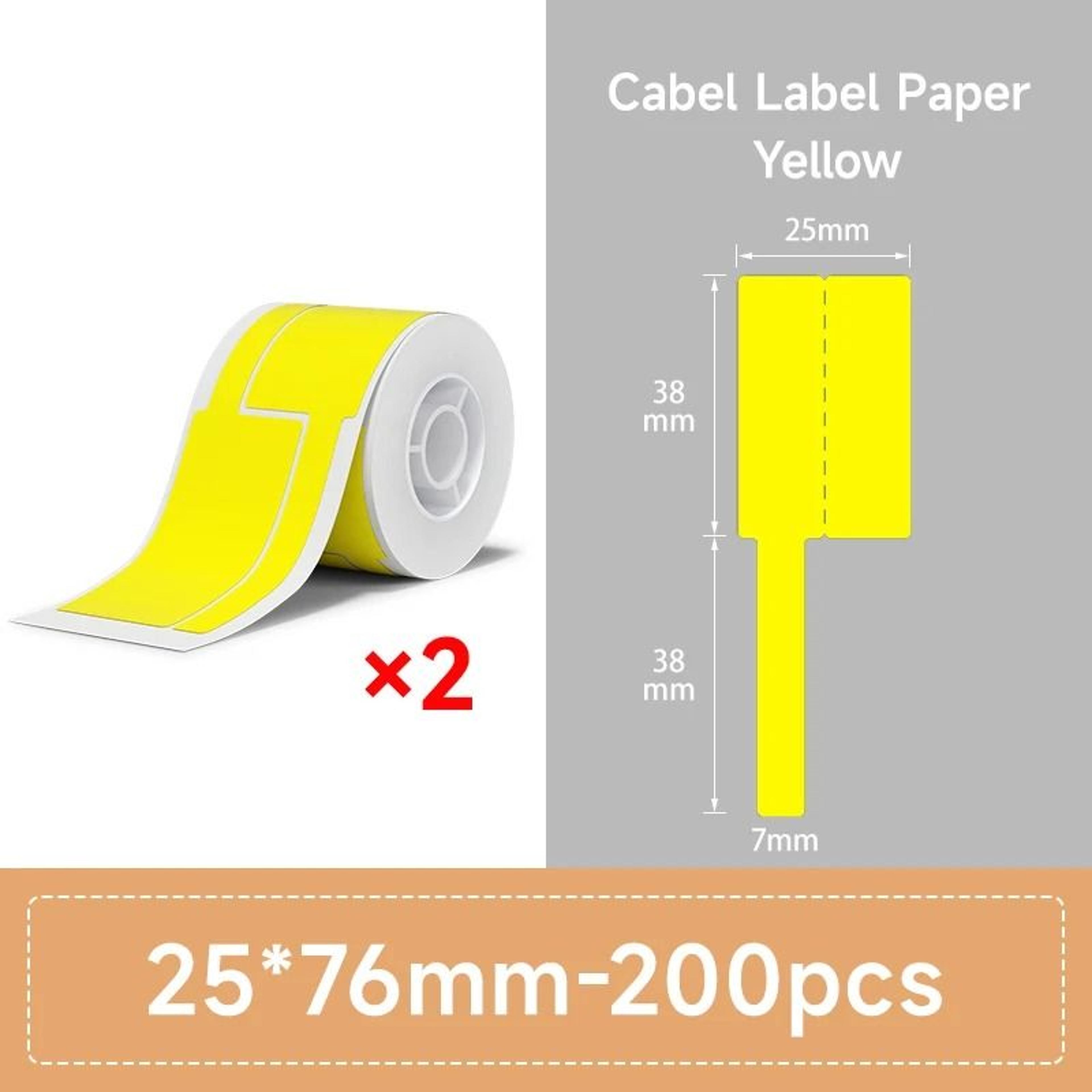 Color SelfAdhesive Network  Security Cable Thermal Label Sticker Tape 10