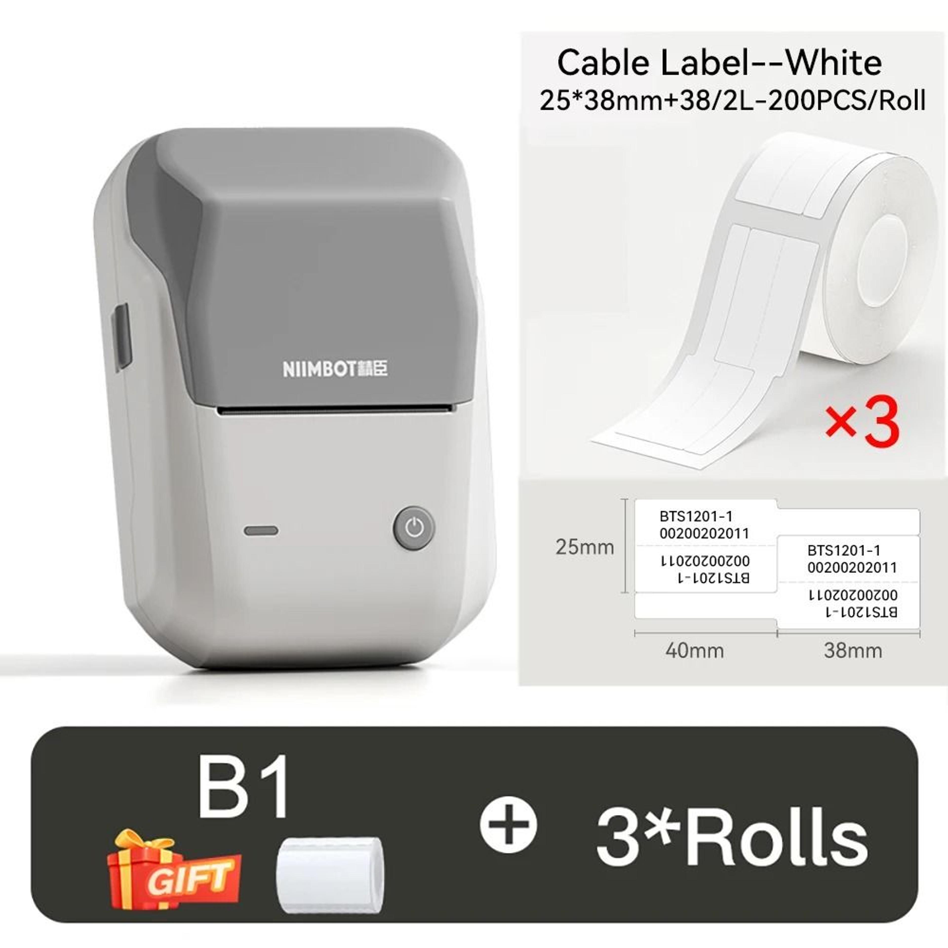Mini Thermal Printer Portable Wireless Cable Label Machine 26
