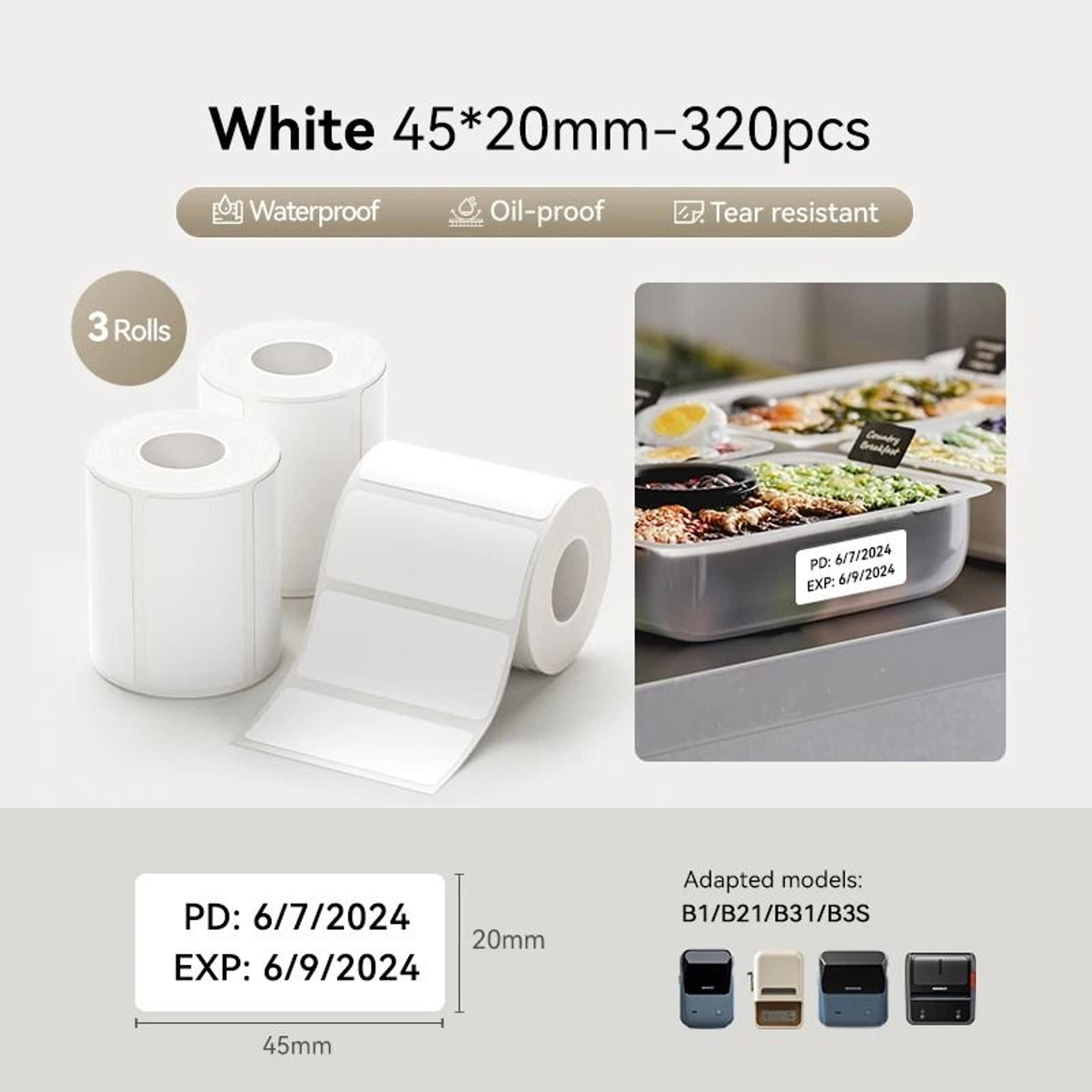 3Roll Pack MultiFormat Thermal Label Stickers 19