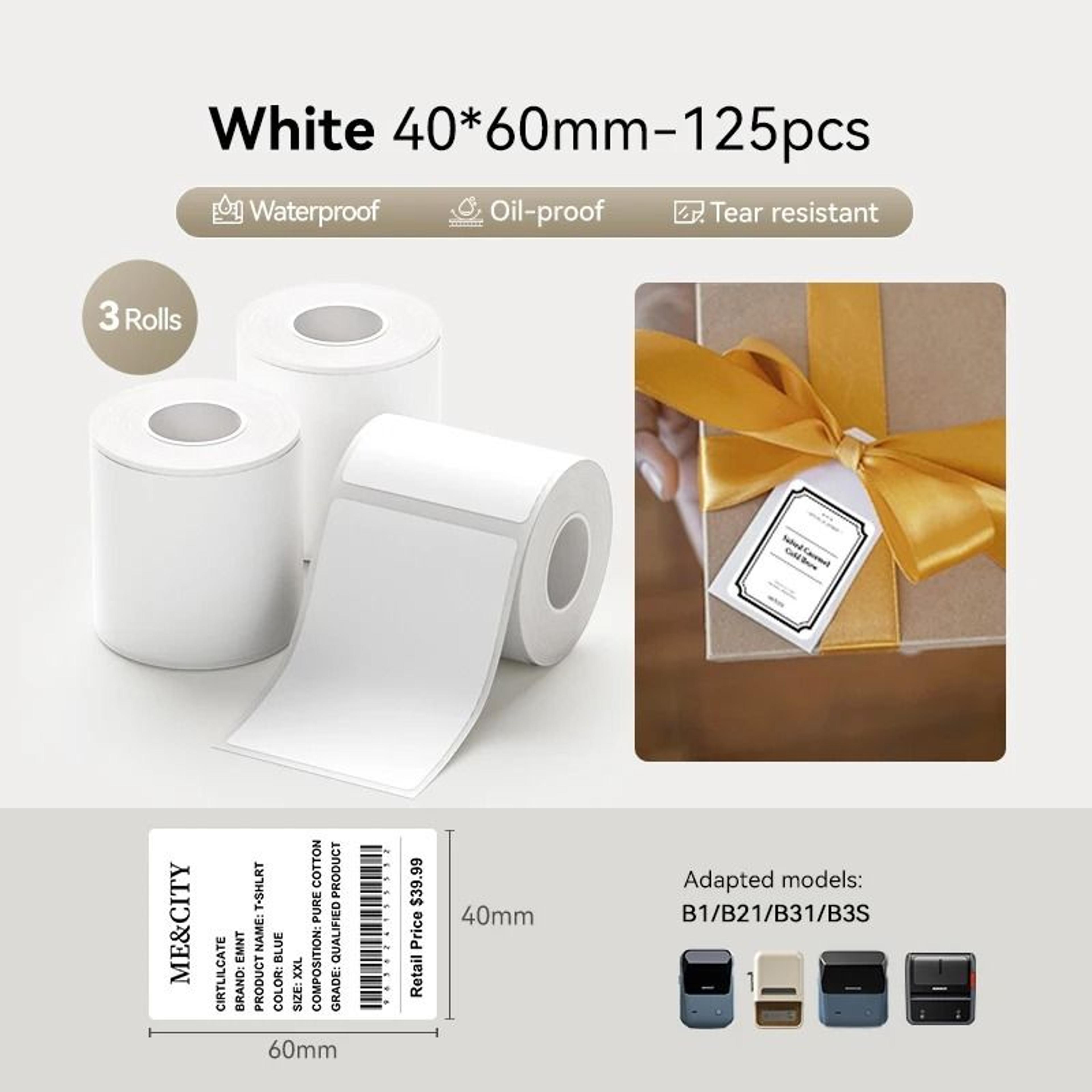 3Roll Pack MultiFormat Thermal Label Stickers 22