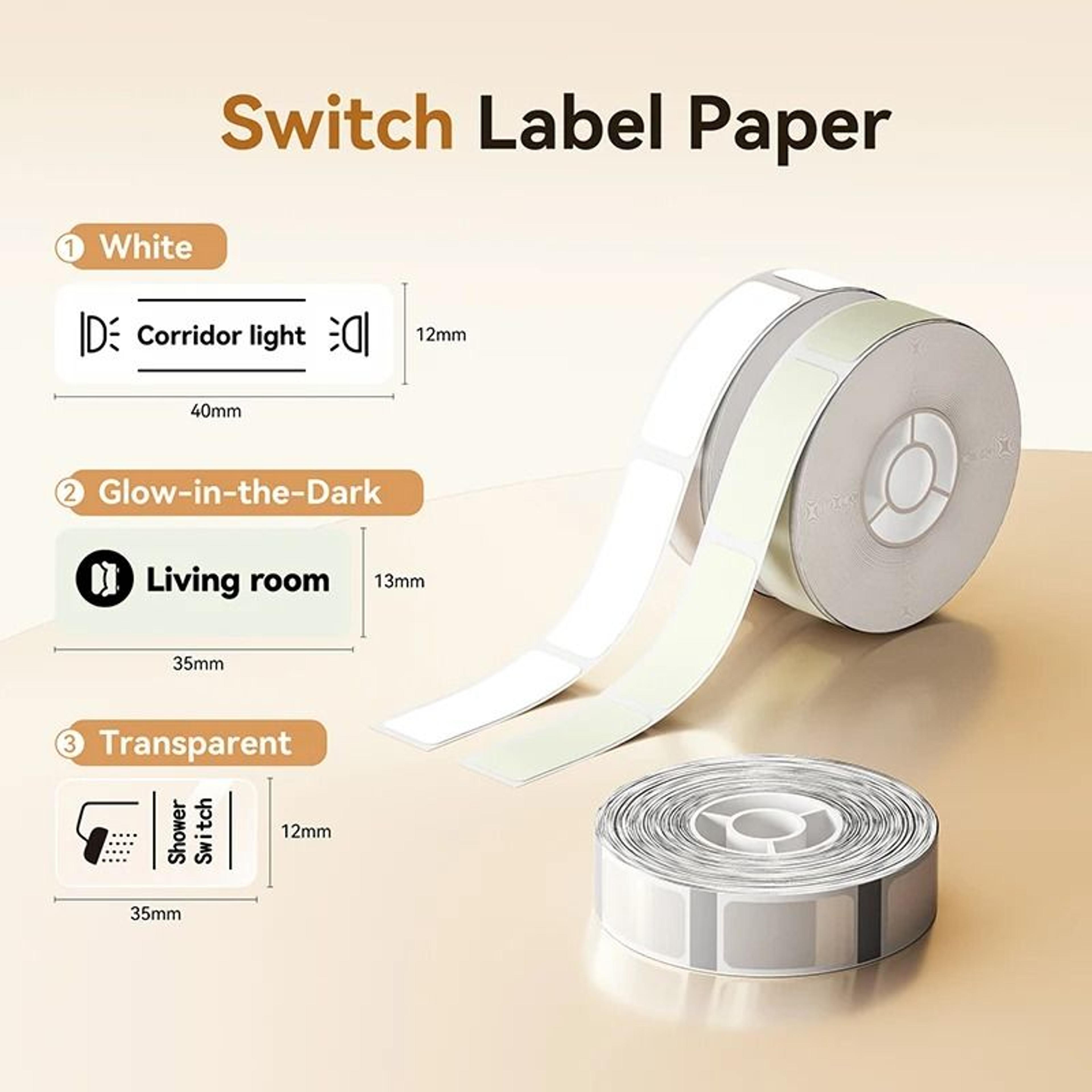 3Roll Pack Waterproof Thermal Label Sticker Paper Tape 12