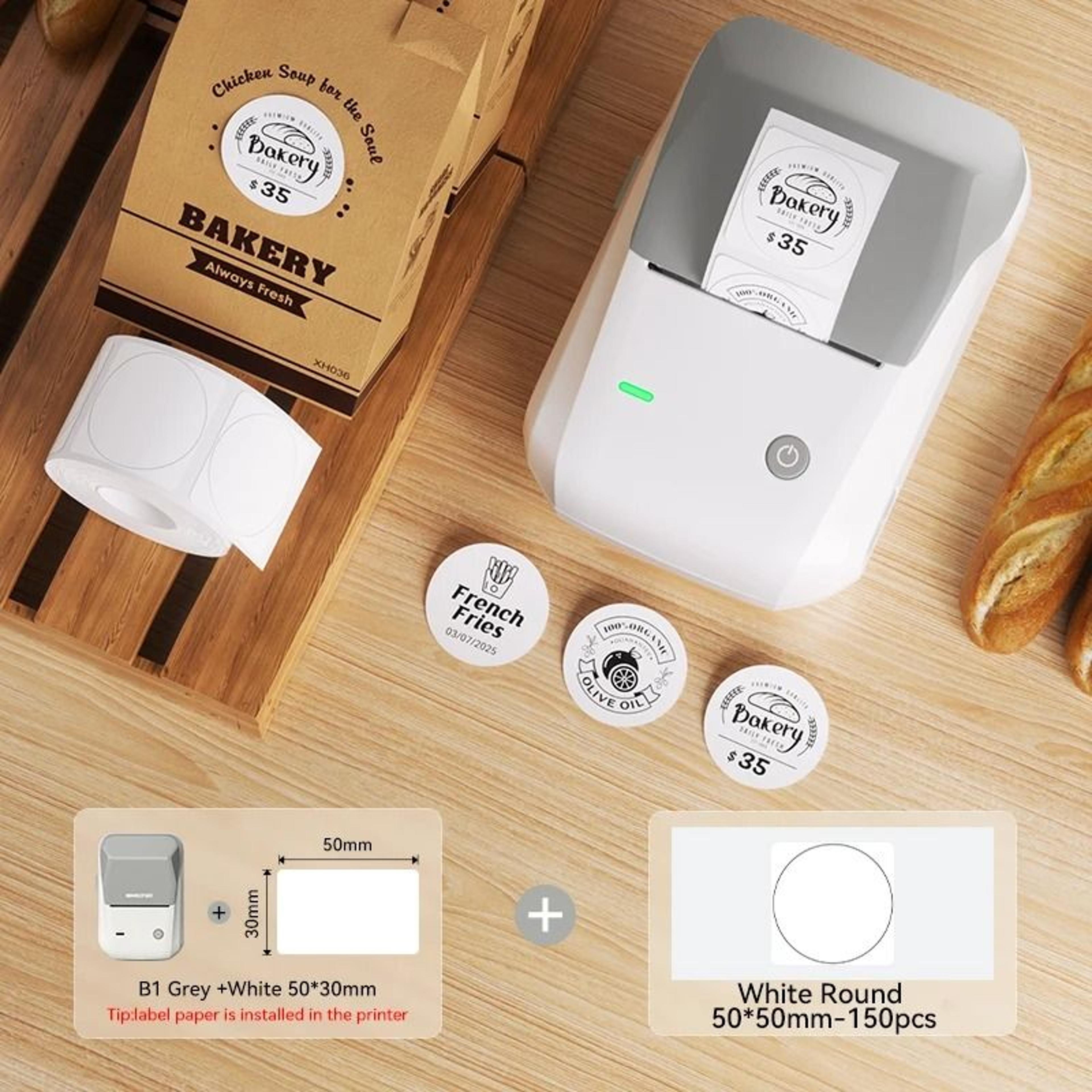 Bluetooth Pocket Thermal Label Maker For Food Stickers  Business Barcodes 27