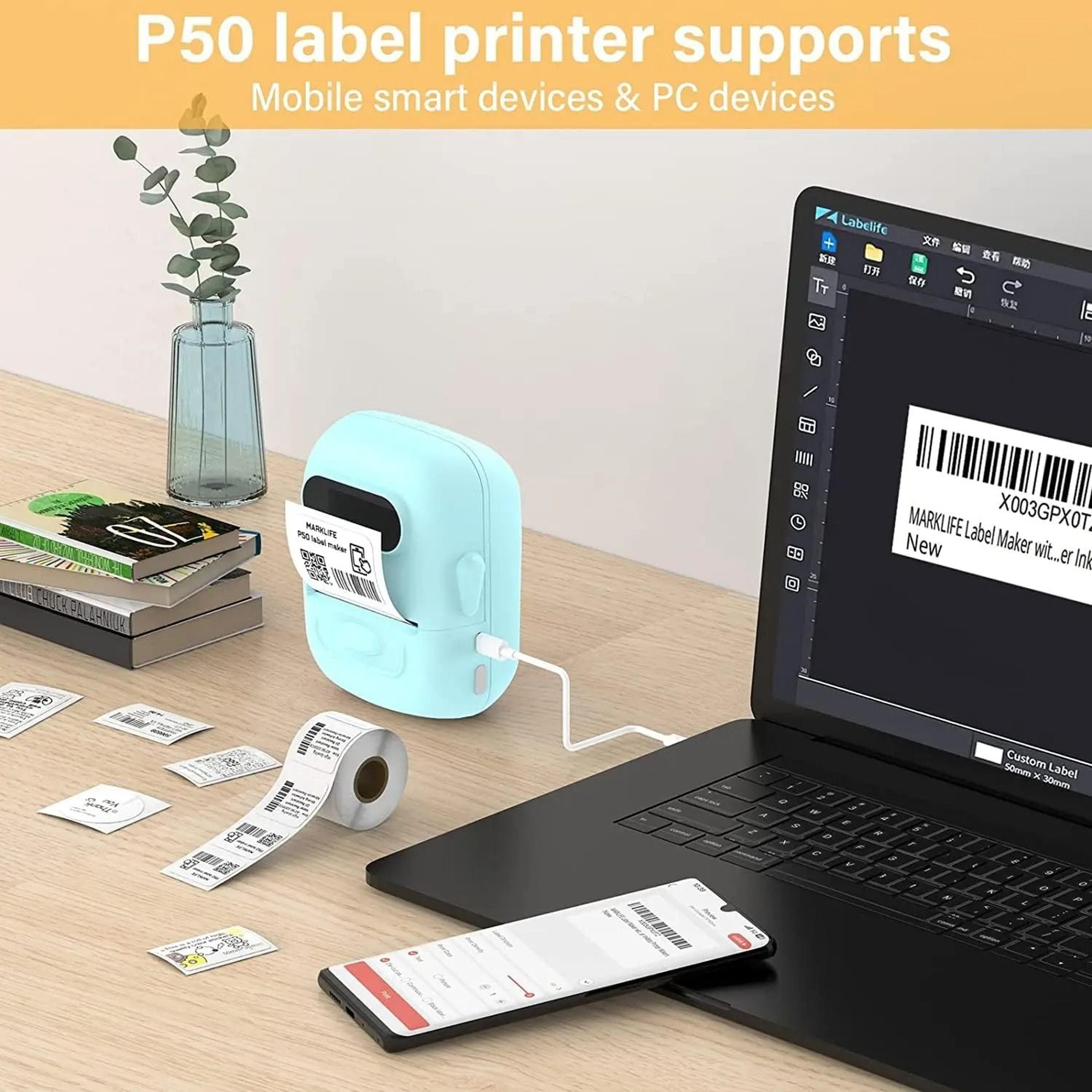 Portable Thermal Label Printer Wireless Bluetooth Inkless Pocket Label Maker 1