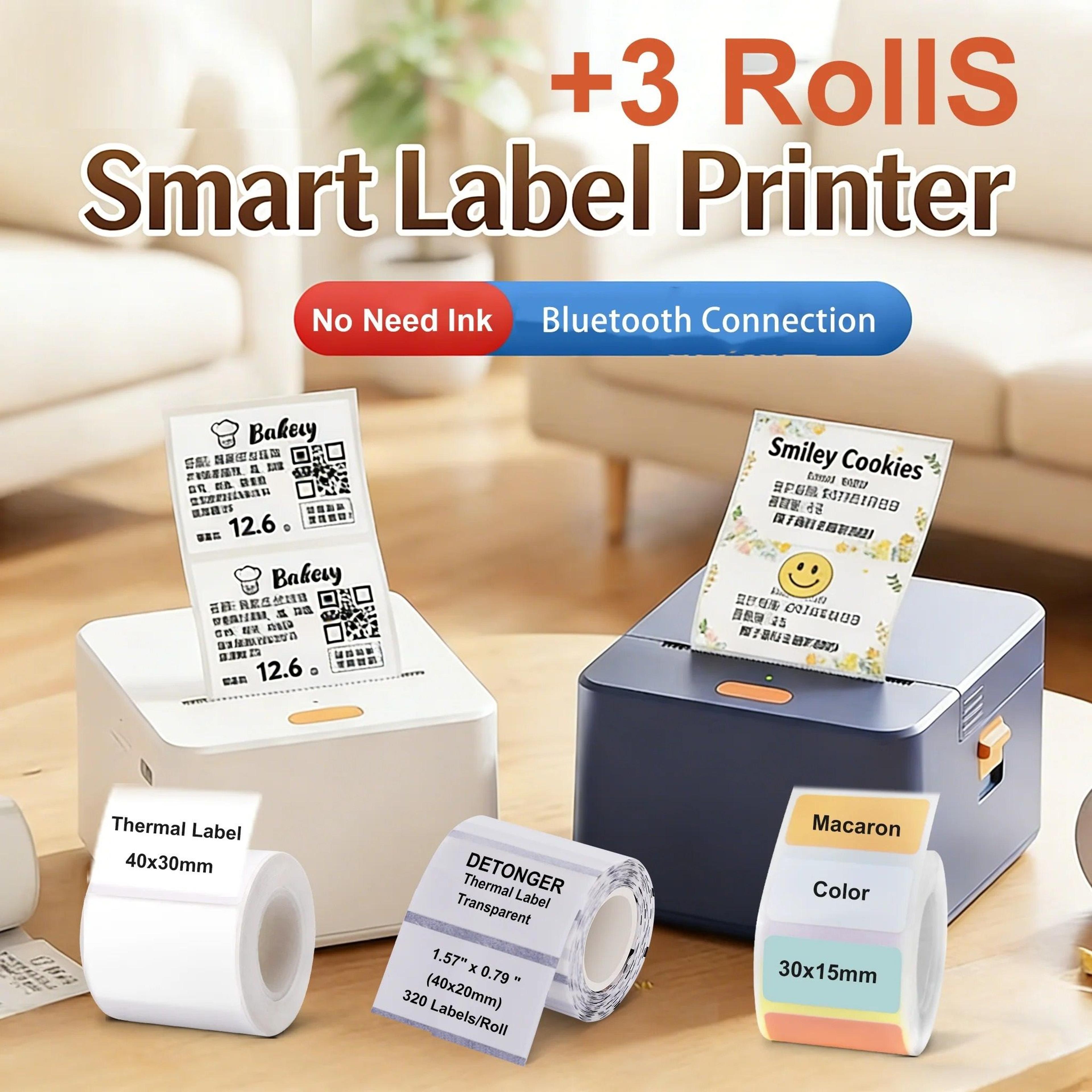 mini portable thermal label printer wireless bluetooth inkless pocket sticker maker