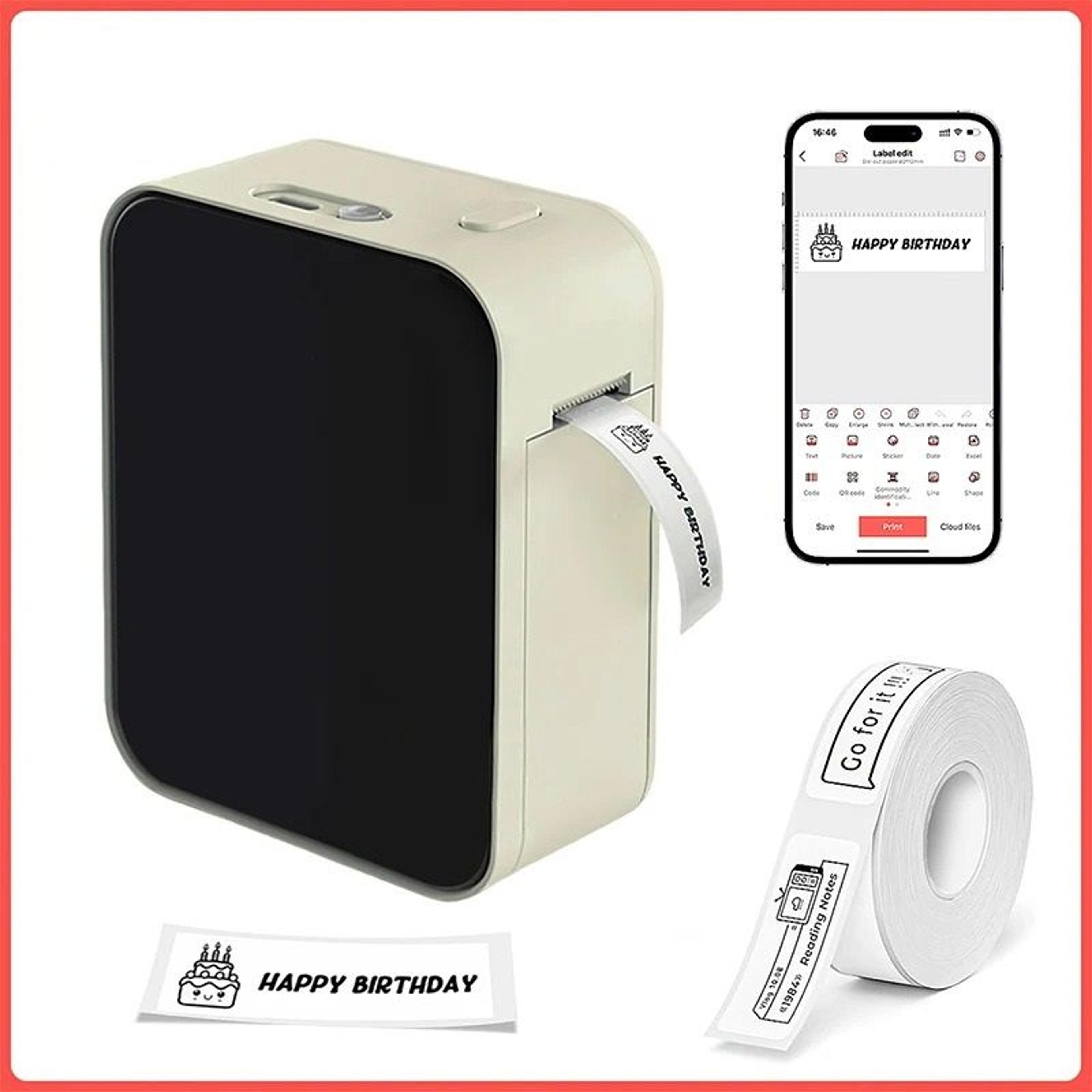 portable thermal label printer wireless bluetooth inkless pocket sticker maker
