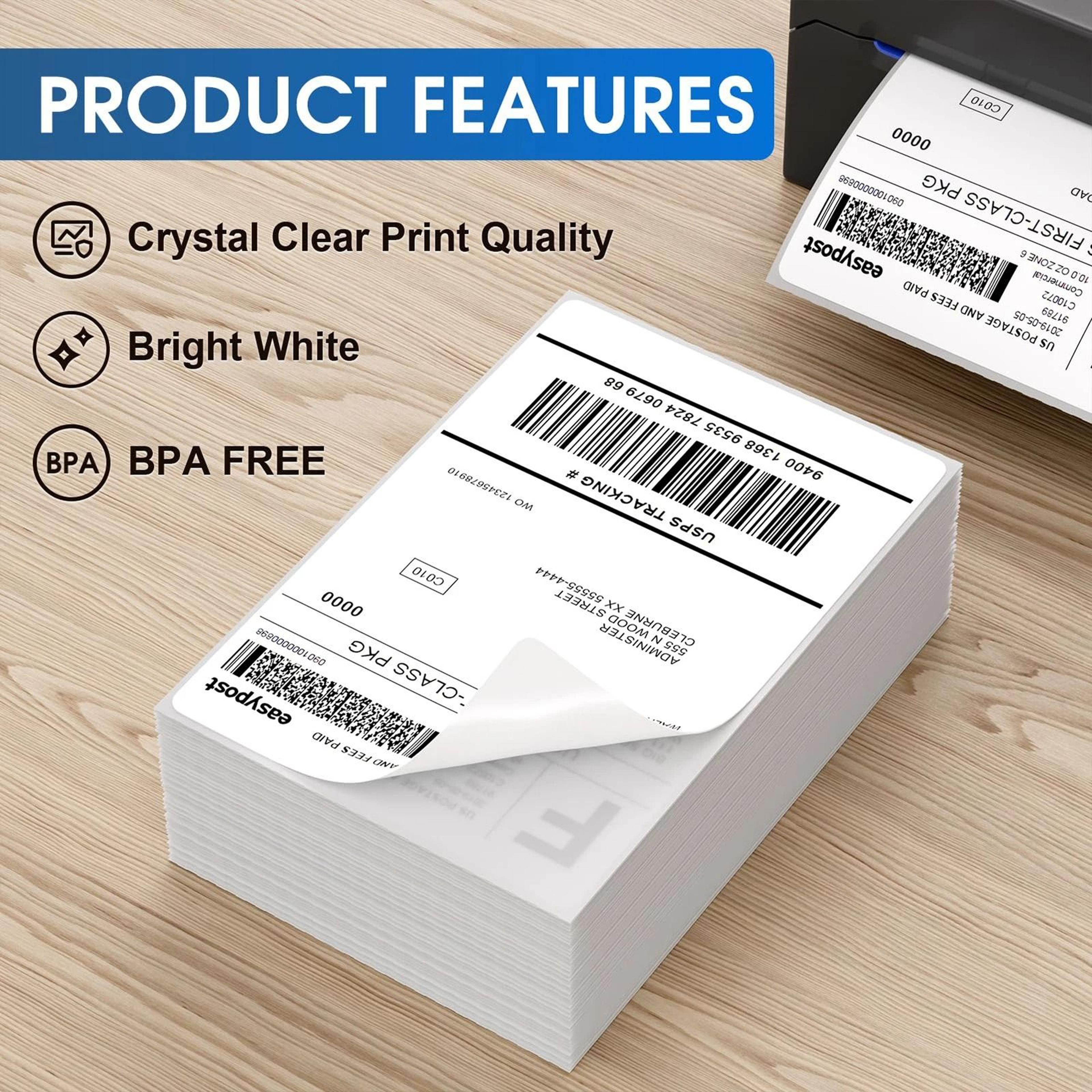Commercial SelfAdhesive Thermal Shipping Label Sticker Stack Pack 1