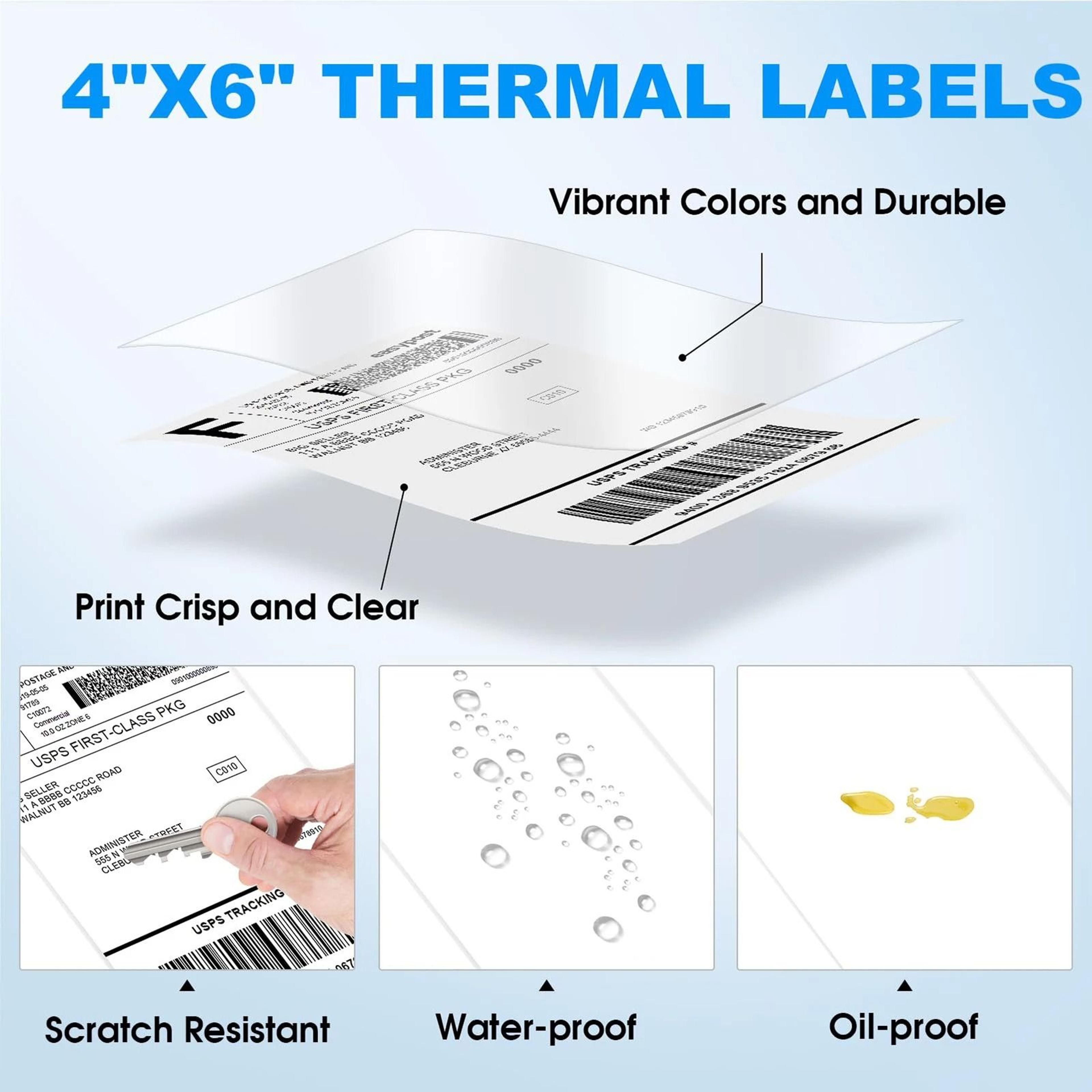 Commercial SelfAdhesive Thermal Shipping Label Sticker Stack Pack 2