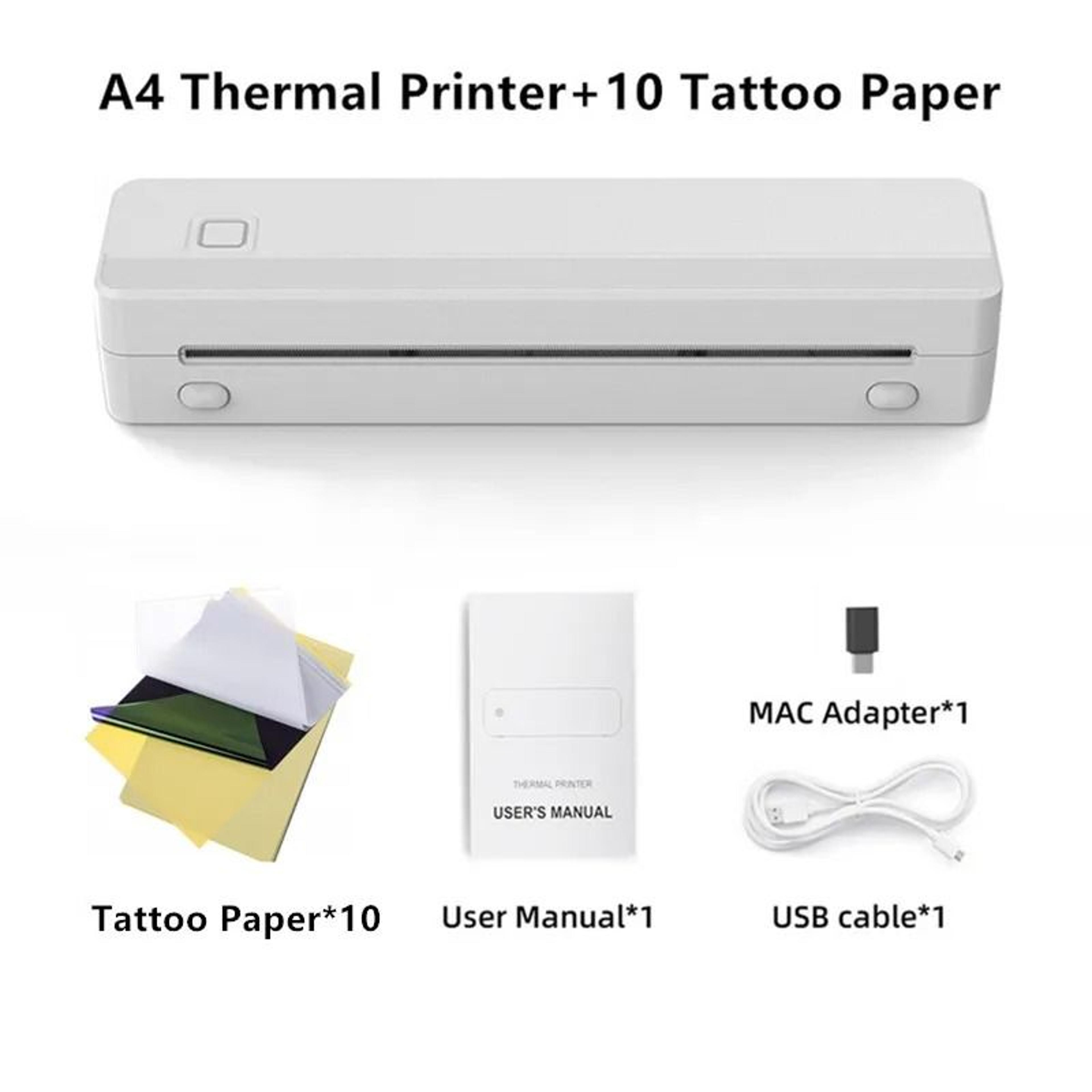 Portable A4 Wireless Thermal Tattoo Stencil Printer For Bluetooth And USB 9