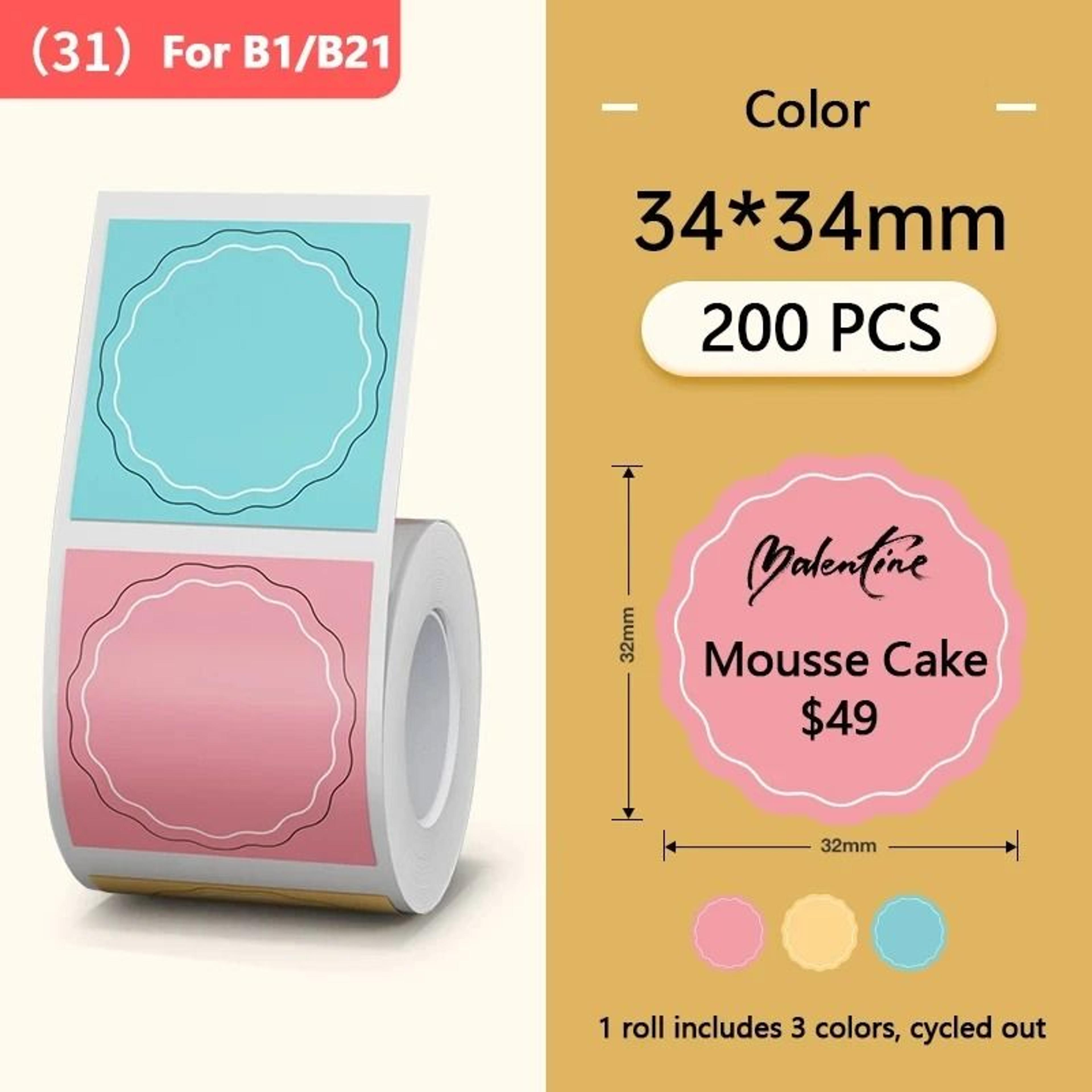 Universal Self Adhesive Waterproof Round Color Thermal Label Sticker Rolls 7