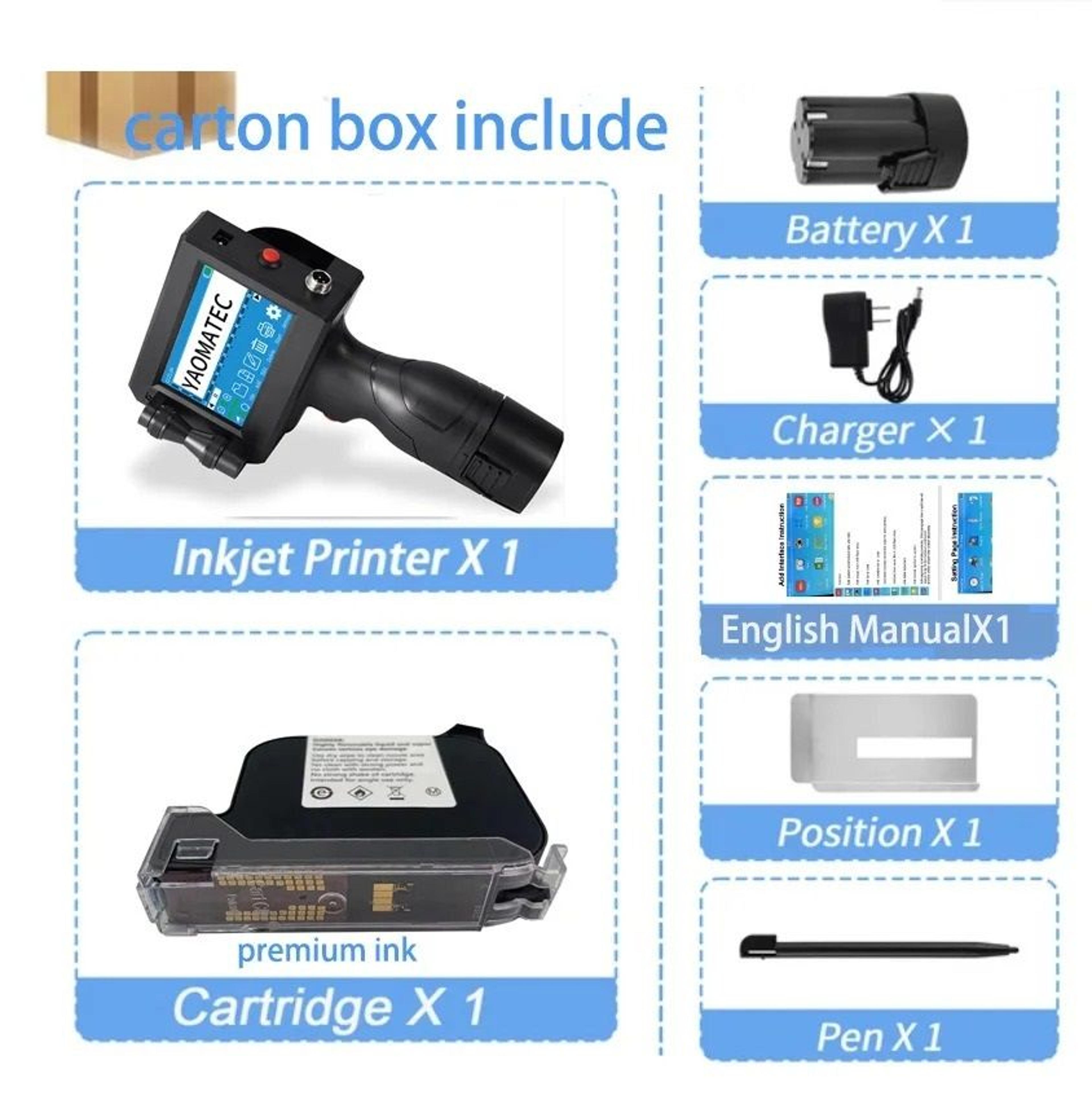 Handheld Thermal Inkjet Printer 28 Language Batch Coding Machine For Cartons And Packaging 7