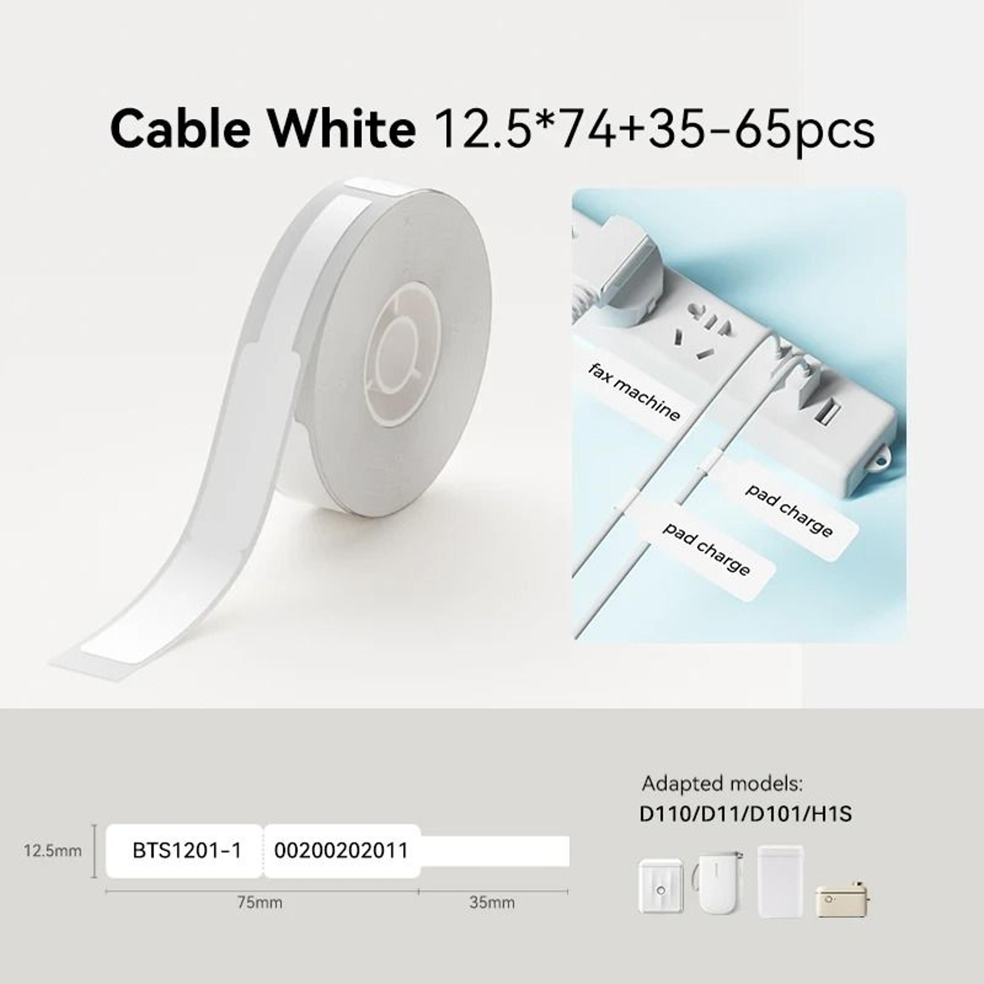 Universal Waterproof Self Adhesive Thermal Cable Labels Paper Roll 5