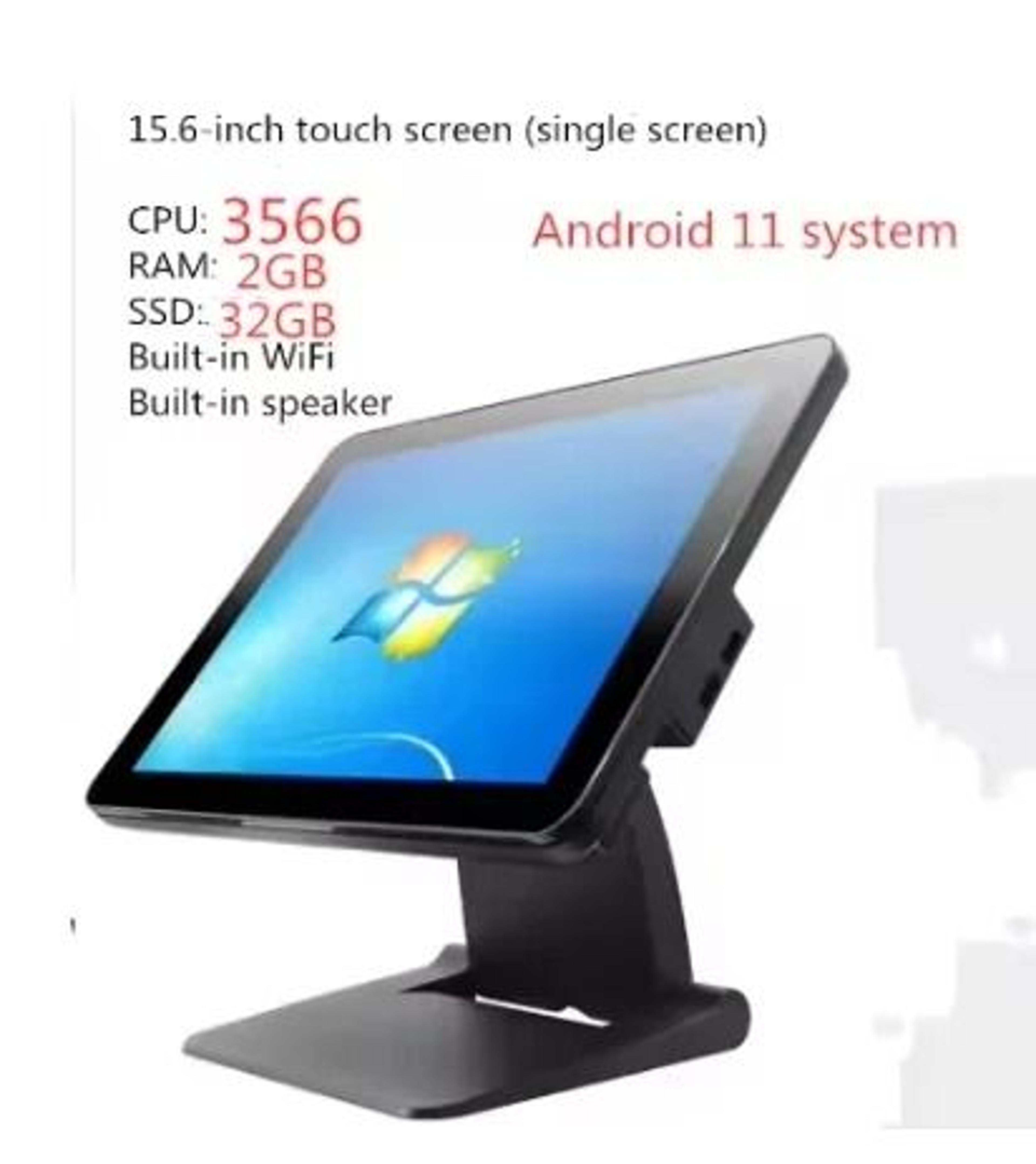 Desktop 156 In Windows 10 Dual Screen Touch POS Terminal Folding Cash Register 9