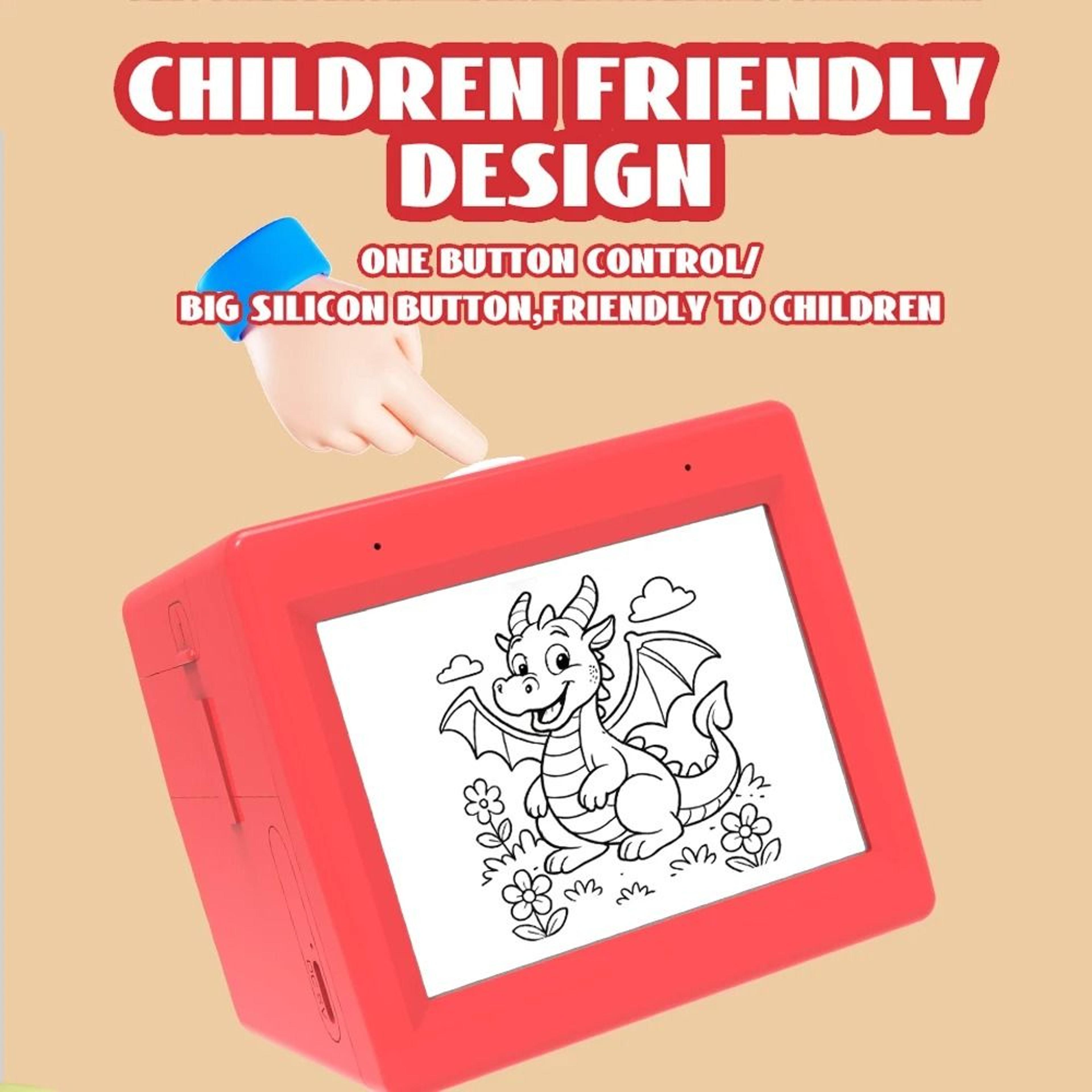 Desktop AI Voice Controlled Portable Thermal Sticker Printer Kids Smart Drawing Printer 2