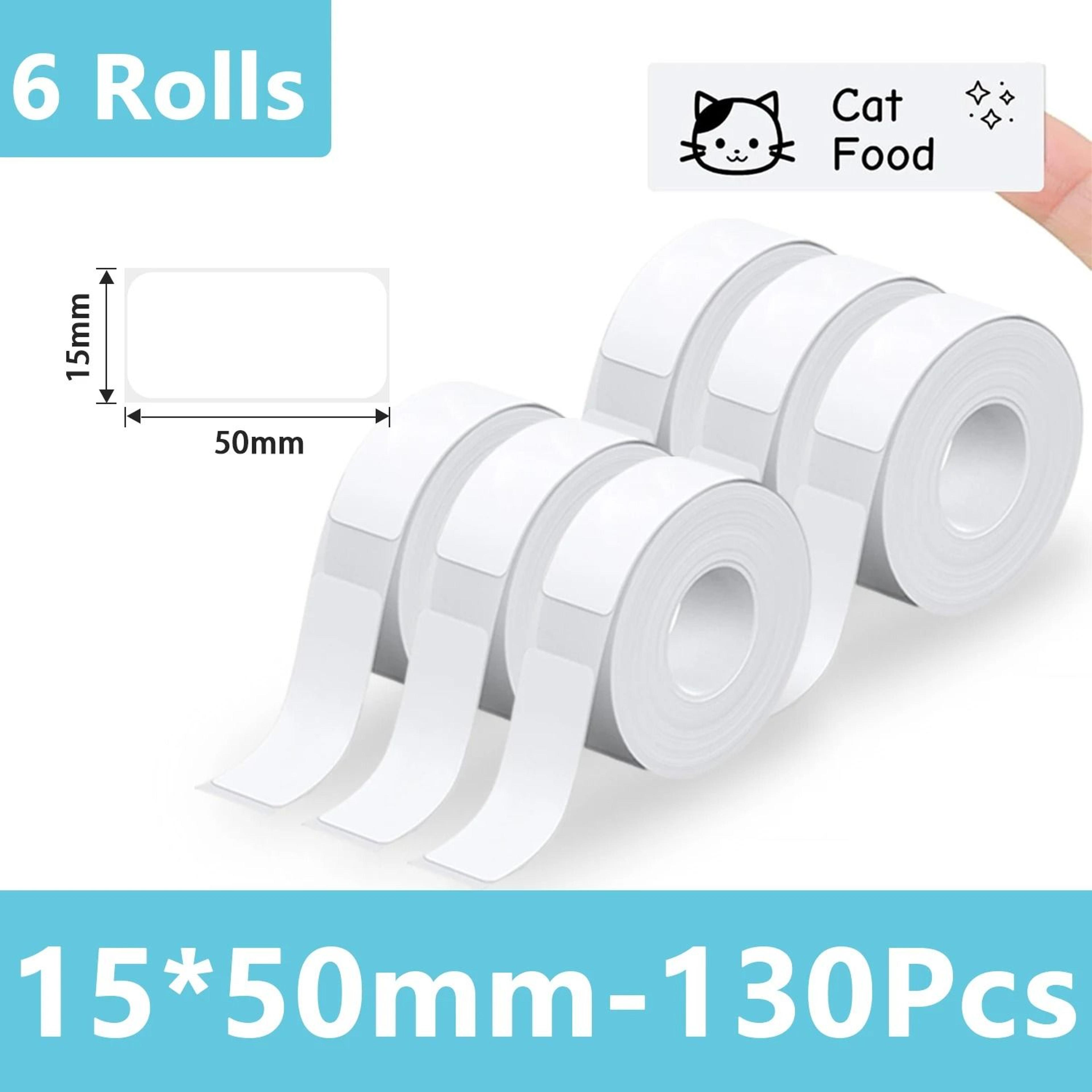 Universal Thermal Label Paper Roll Replacement Pack White And Transparent Sticker Media 11
