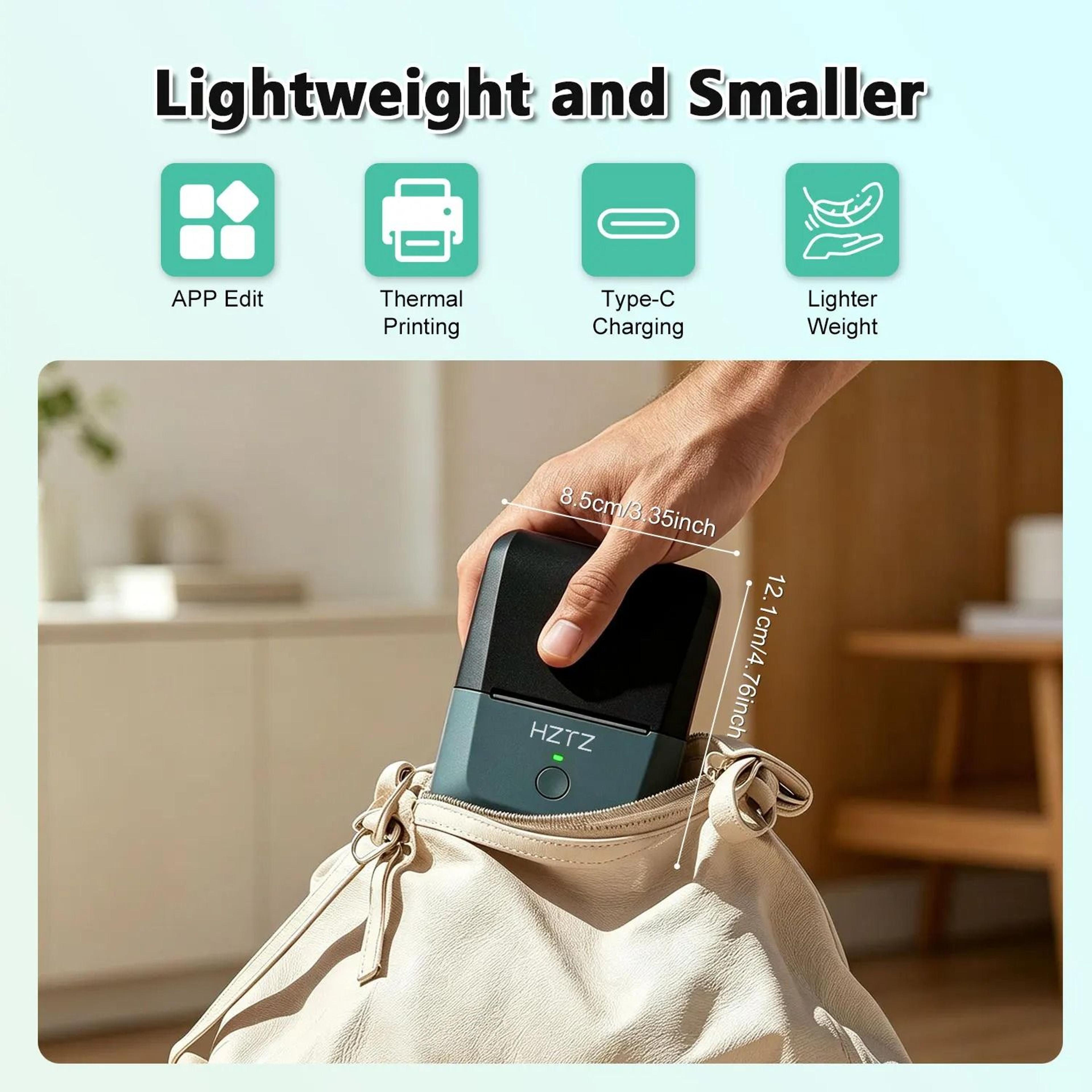 Desktop Mini Wireless Bluetooth Thermal Label Printer Portable Retail Bakery Sticker Maker 5