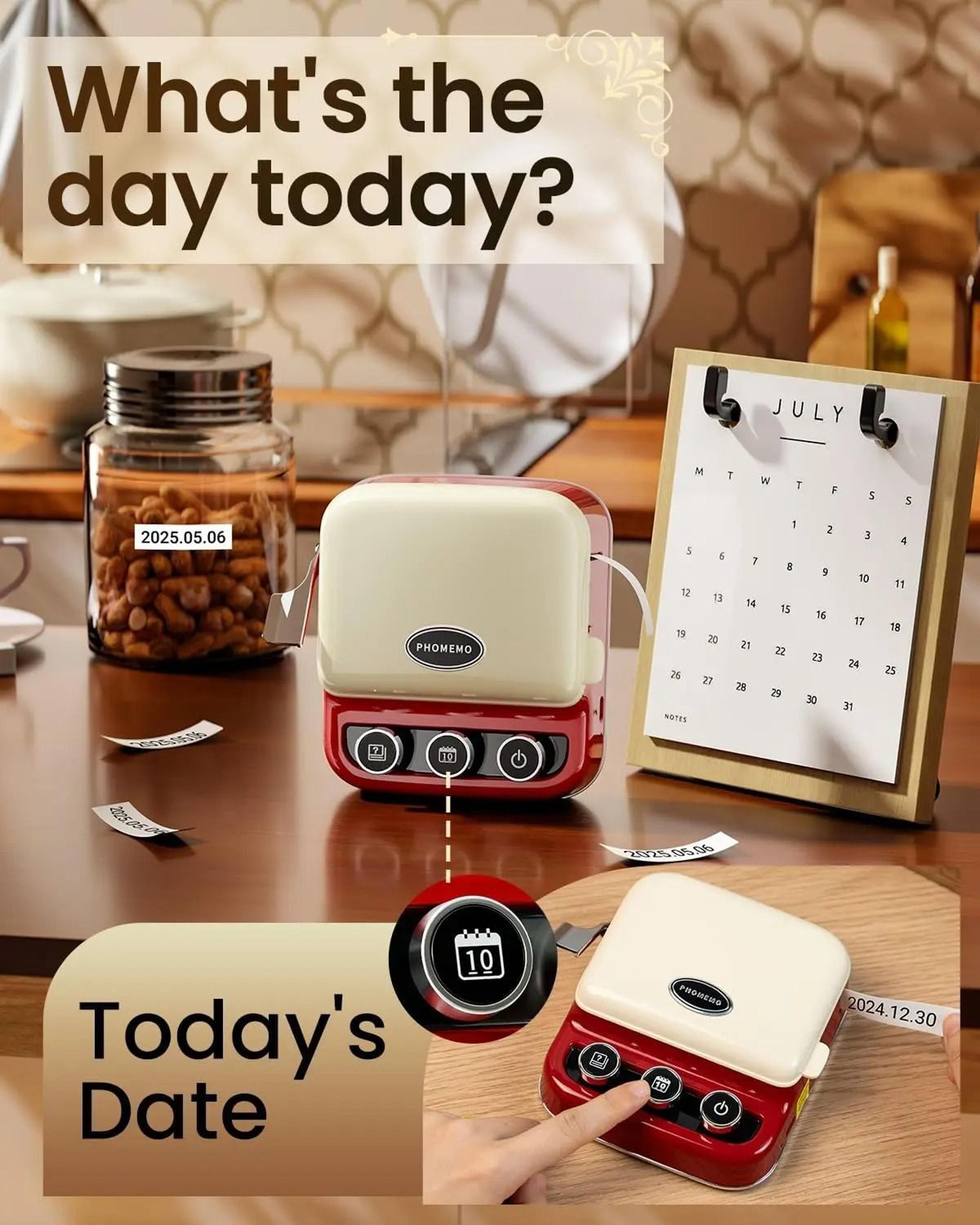 Desktop Mini Wireless Bluetooth Thermal Ribbon Label Printer Custom Gift Tag Maker 4