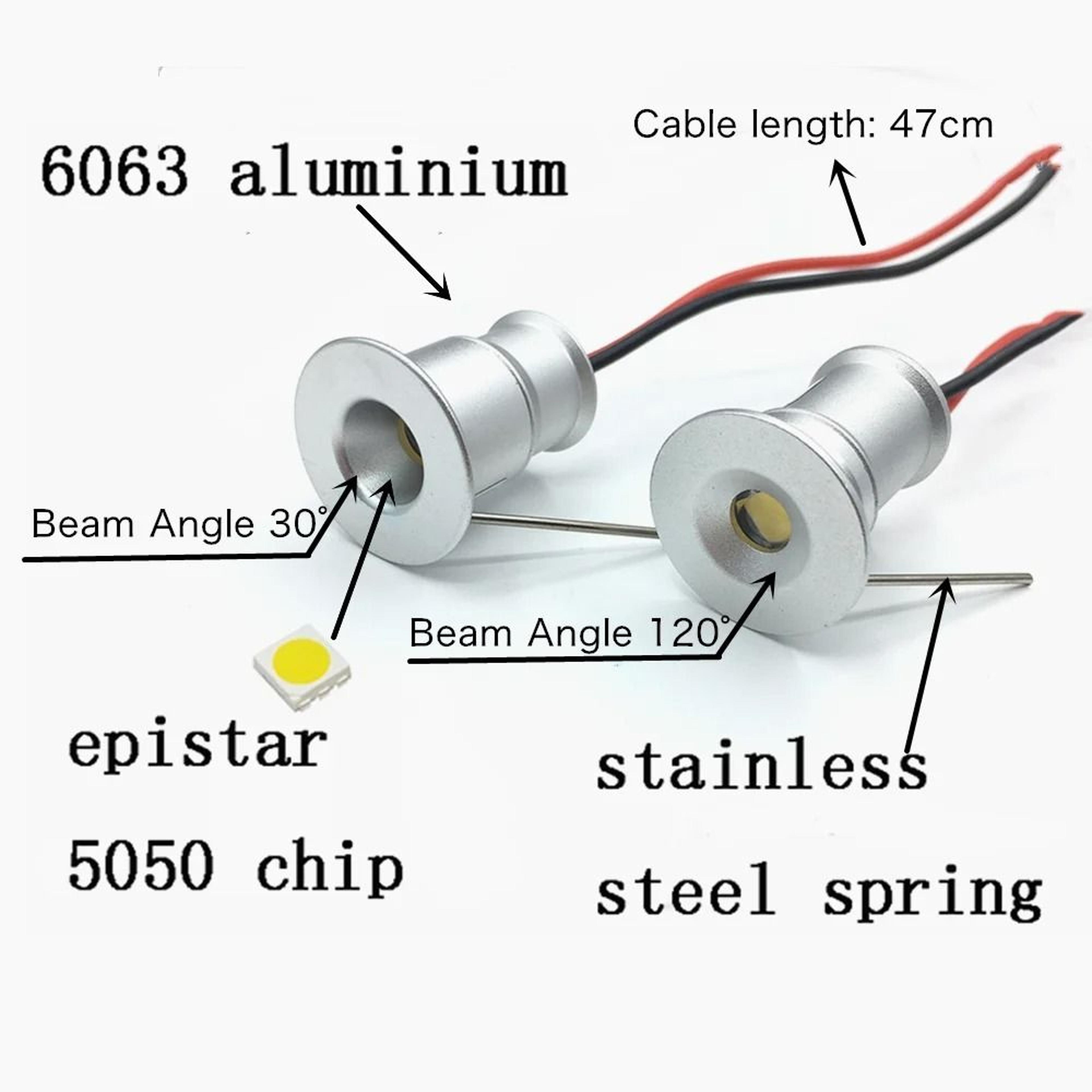 Desktop Mini LED Spotlight 1W Recessed Downlight 12V Dimmable Indoor Accent Lighting 2