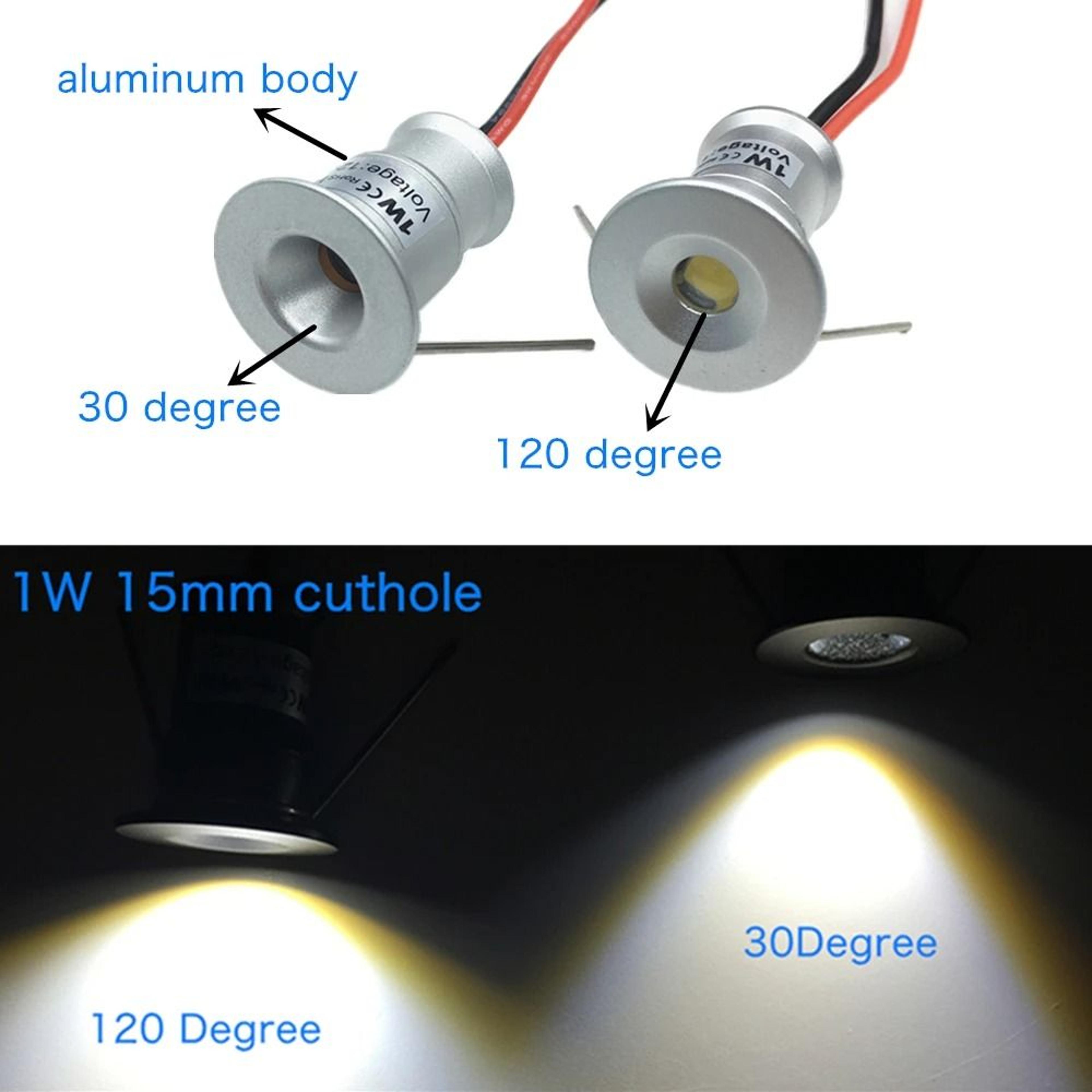 Mini Downlight LED 12V 1W Recessed Small Spotlight Set With Transformer AC110 To 220V 2