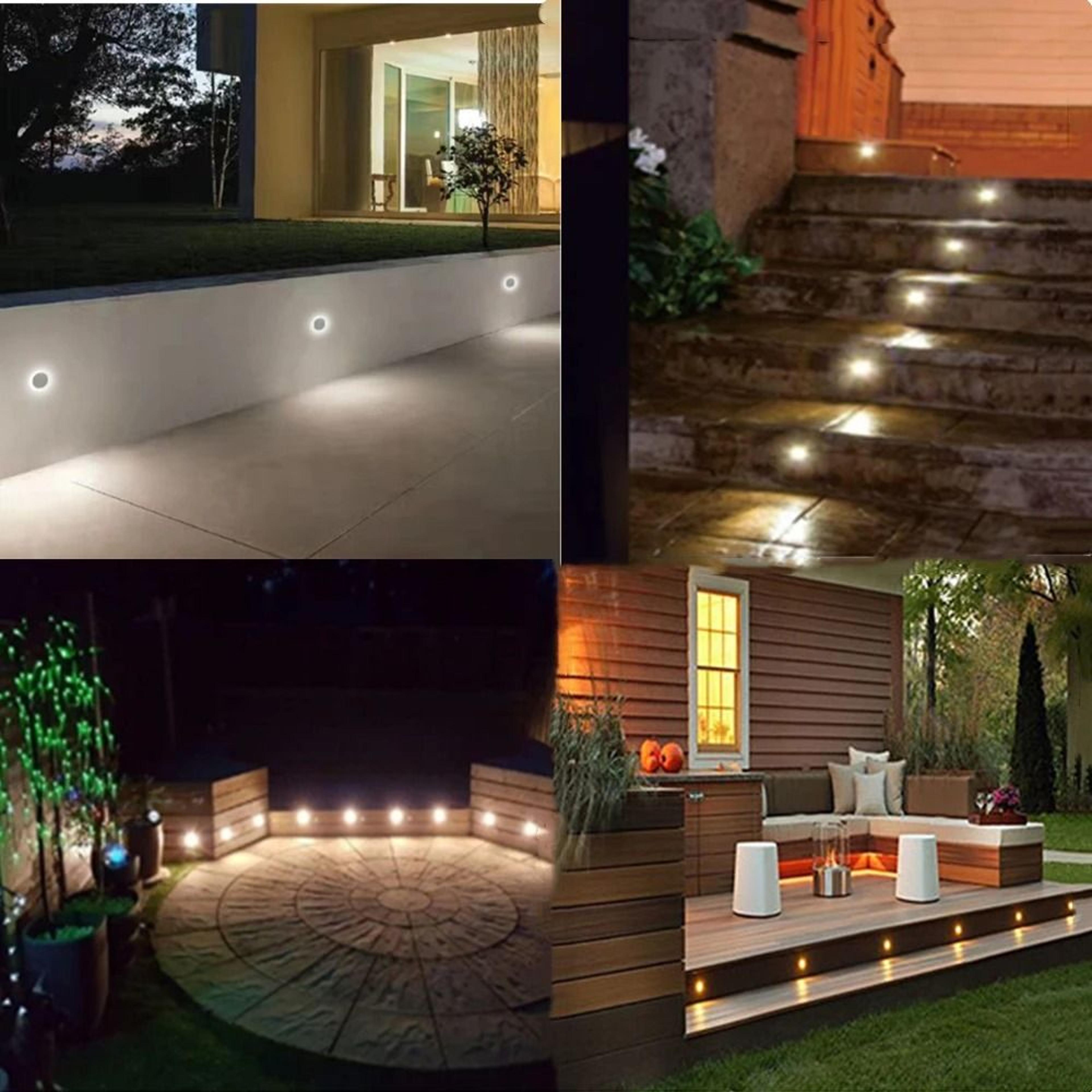 12V LED Deck Light Waterproof Landscape Step Lighting 1W Recessed Ground Lamp 1