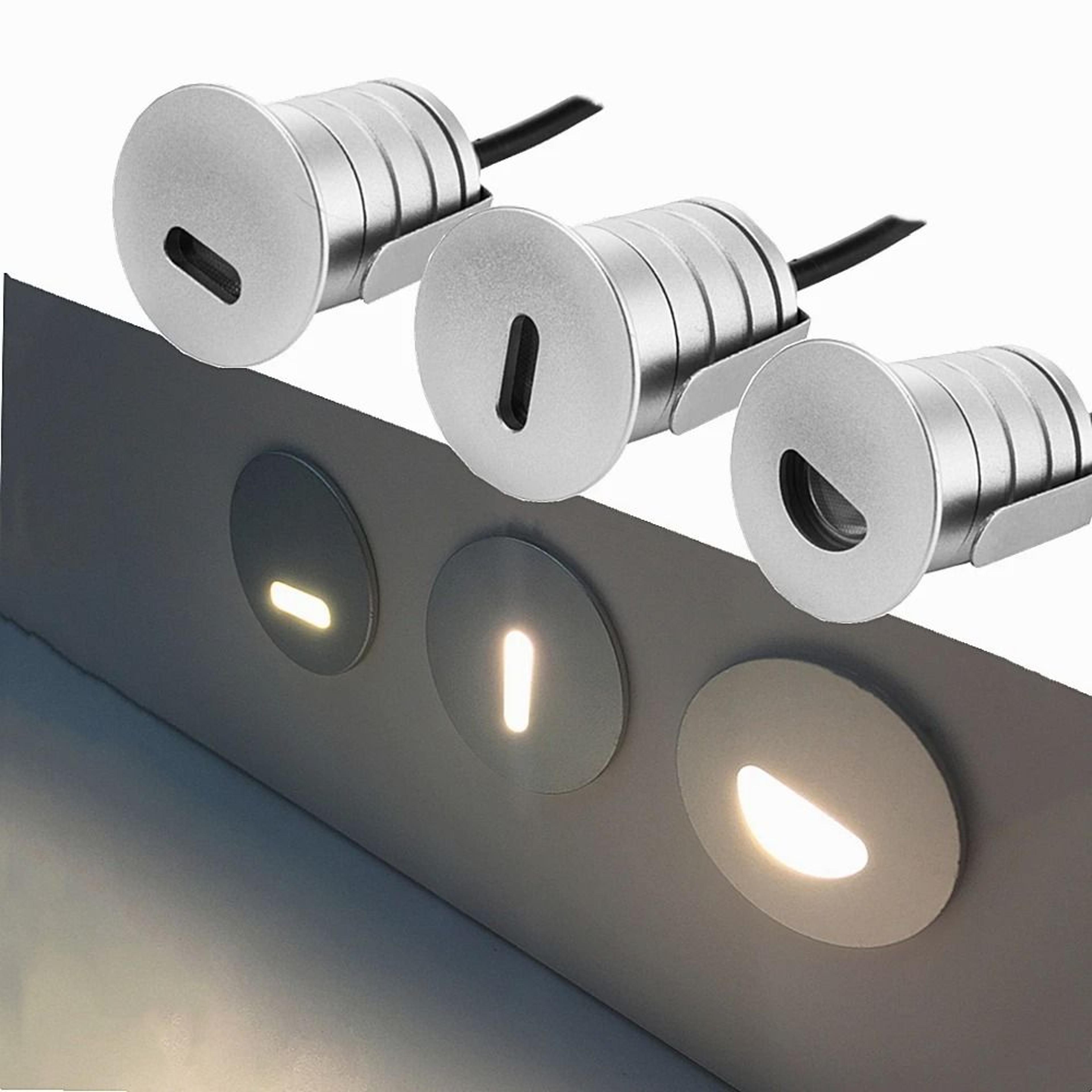 1W IP67 Waterproof Recessed LED Stair Step Light Outdoor Corner Wall Lamp 12V 24V Underground Deck  1