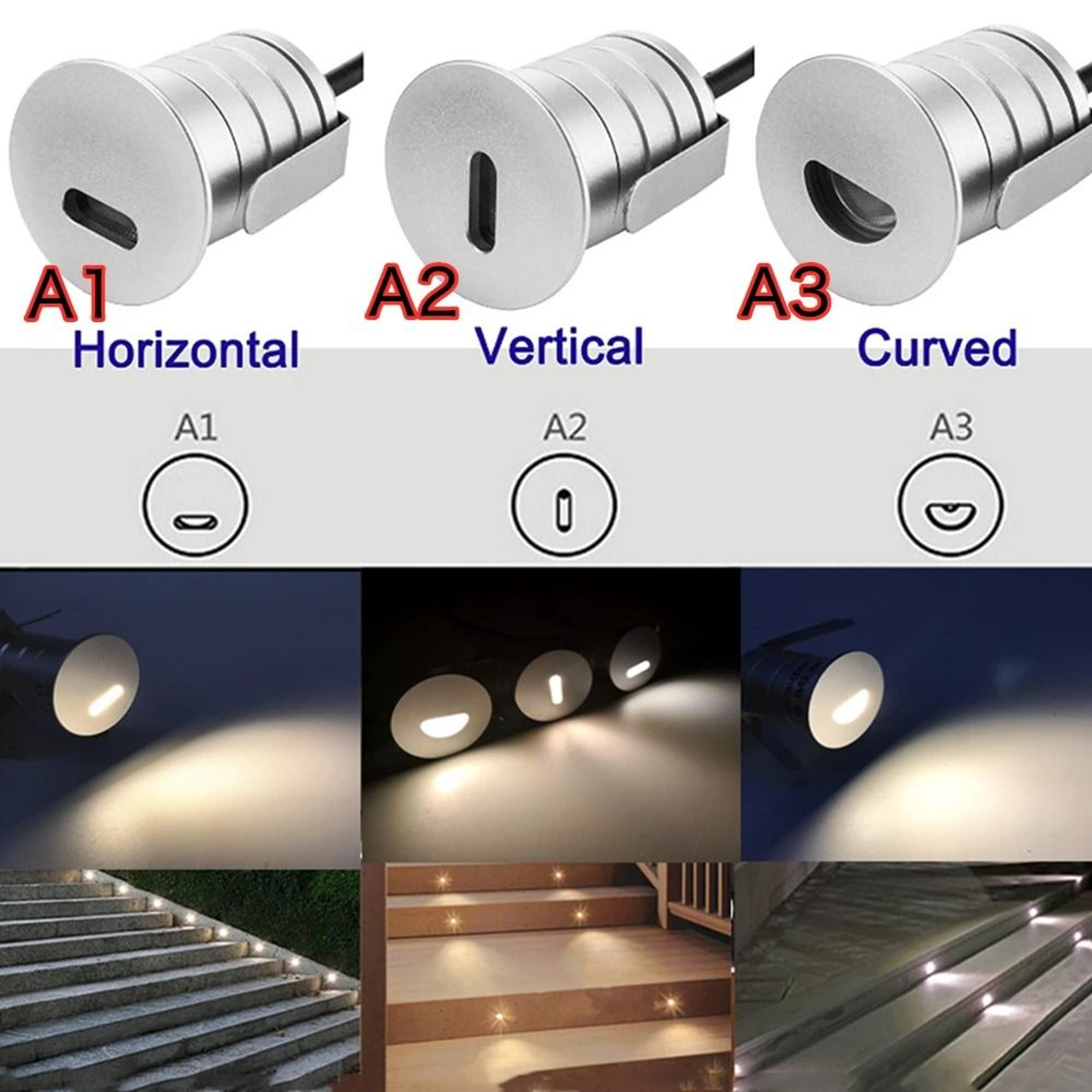 1W IP67 Waterproof Recessed LED Stair Step Light Outdoor Corner Wall Lamp 12V 24V Underground Deck  5