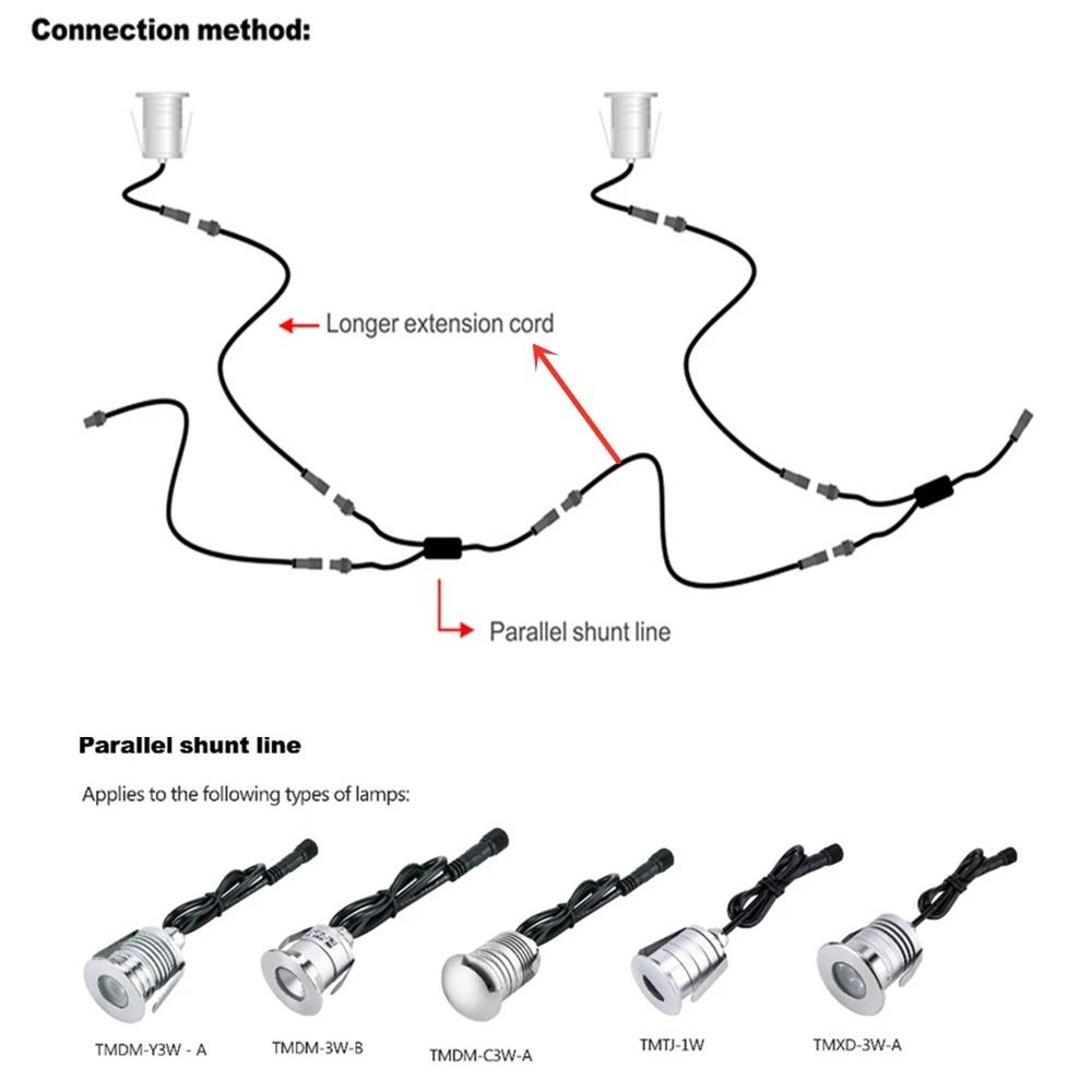 6 Pack 2 Pin 328 Ft LED Extension Cable Connector Waterproof IP67 Wire 5